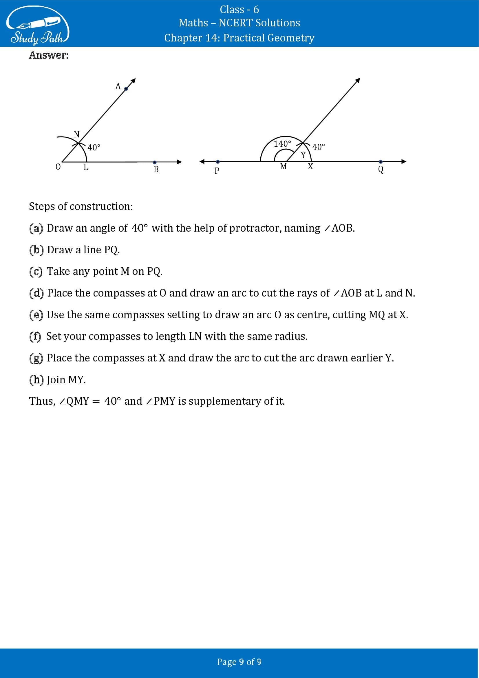 NCERT Solutions for Class 6 Maths Chapter 14 Practical Geometry Exercise 14.6 00009