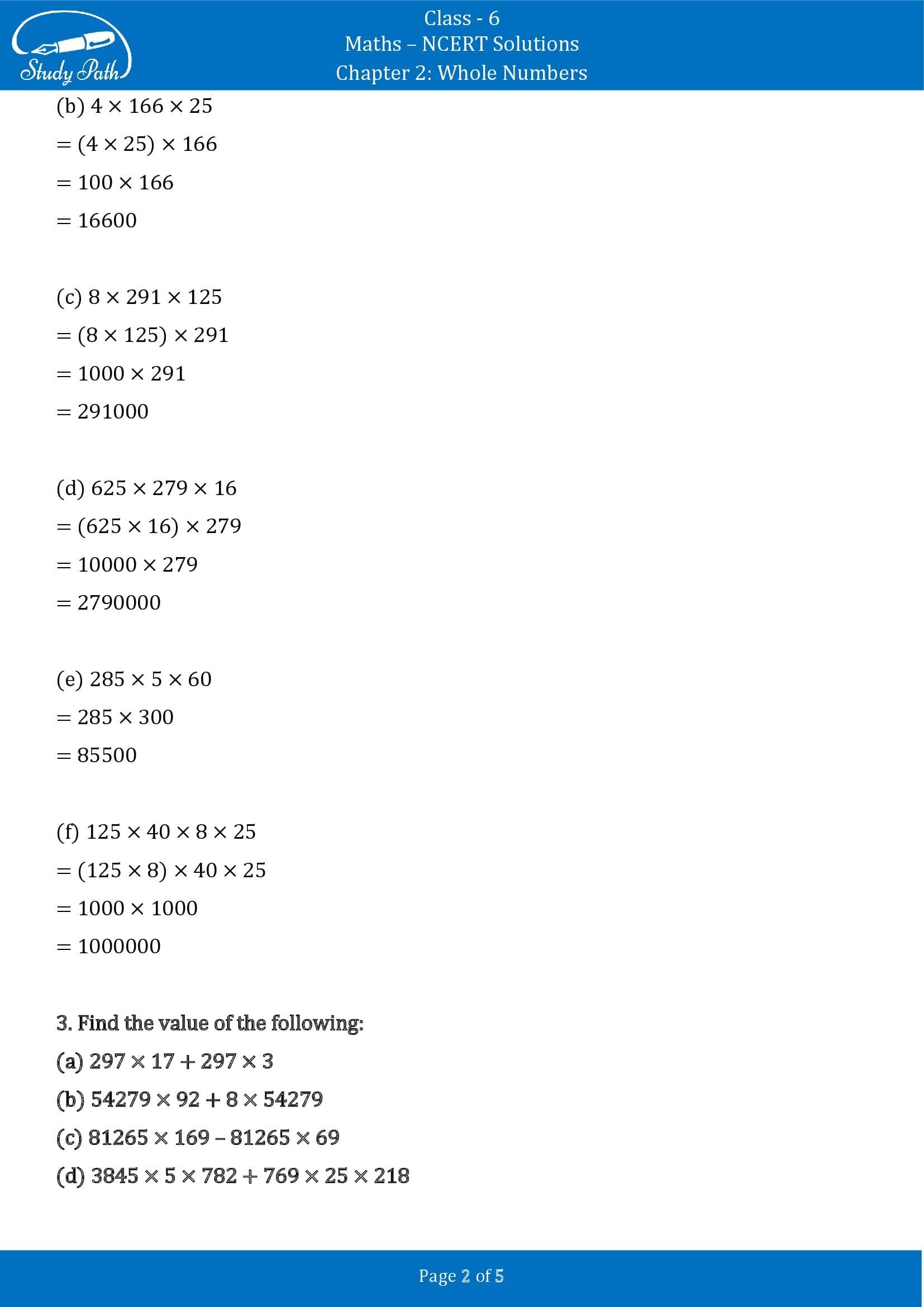 NCERT Solutions for Class 6 Maths Chapter 2 Whole Numbers Exercise 2.2 00002
