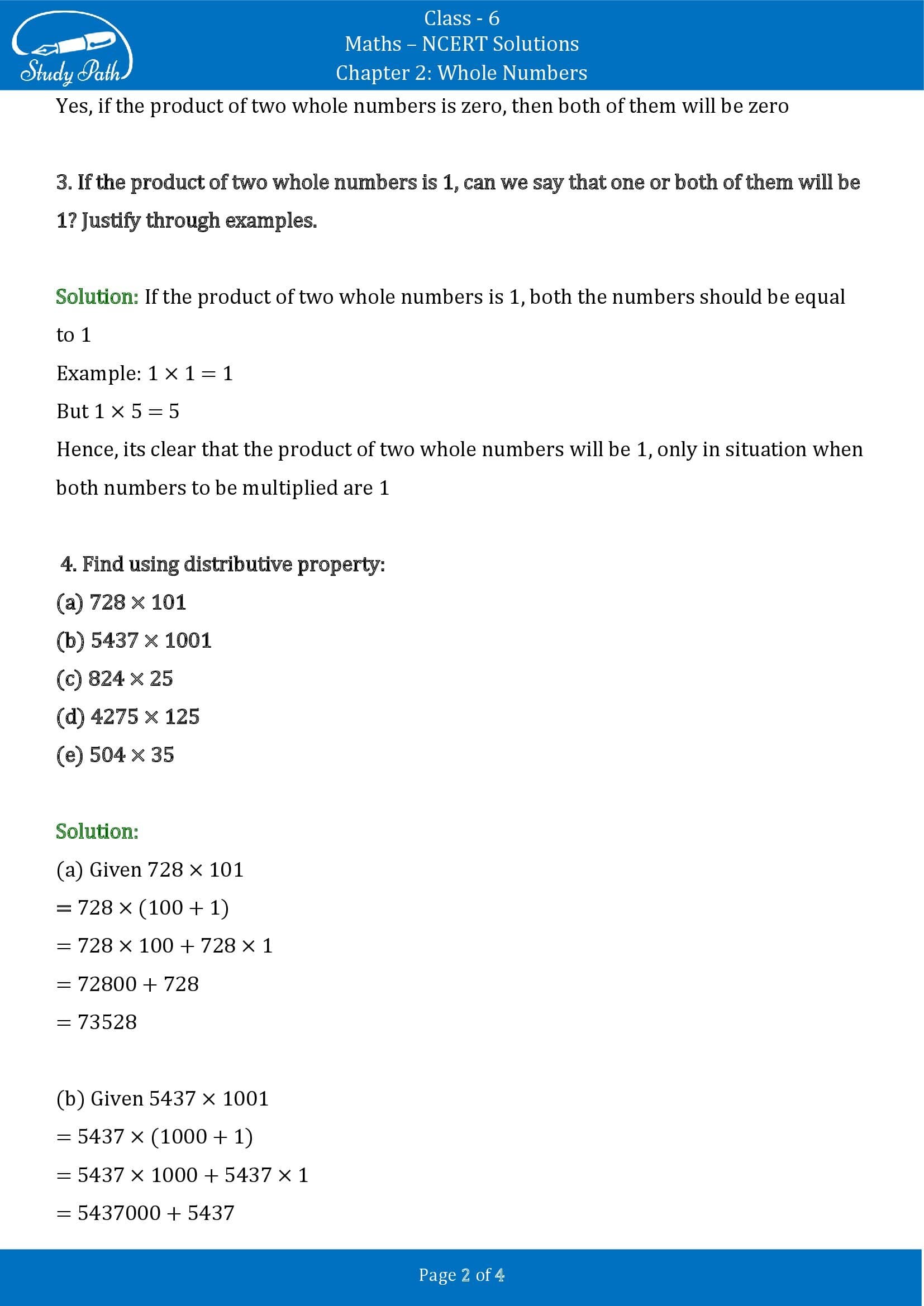 NCERT Solutions for Class 6 Maths Chapter 2 Whole Numbers Exercise 2.3 00002
