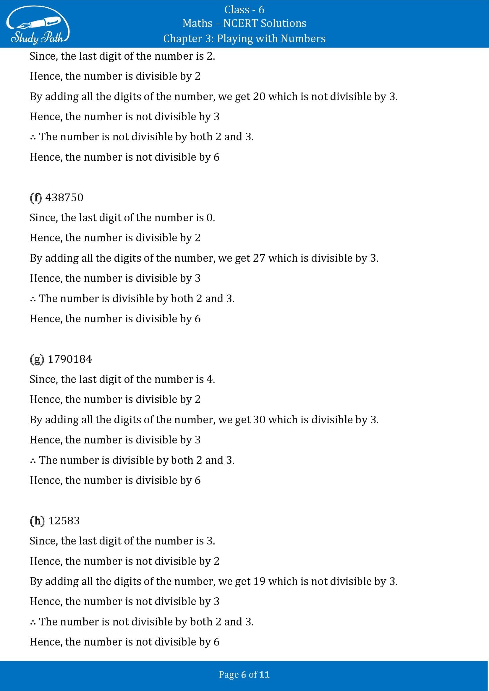 NCERT Solutions for Class 6 Maths Chapter 3 Playing with Numbers Exercise 3.3 00006