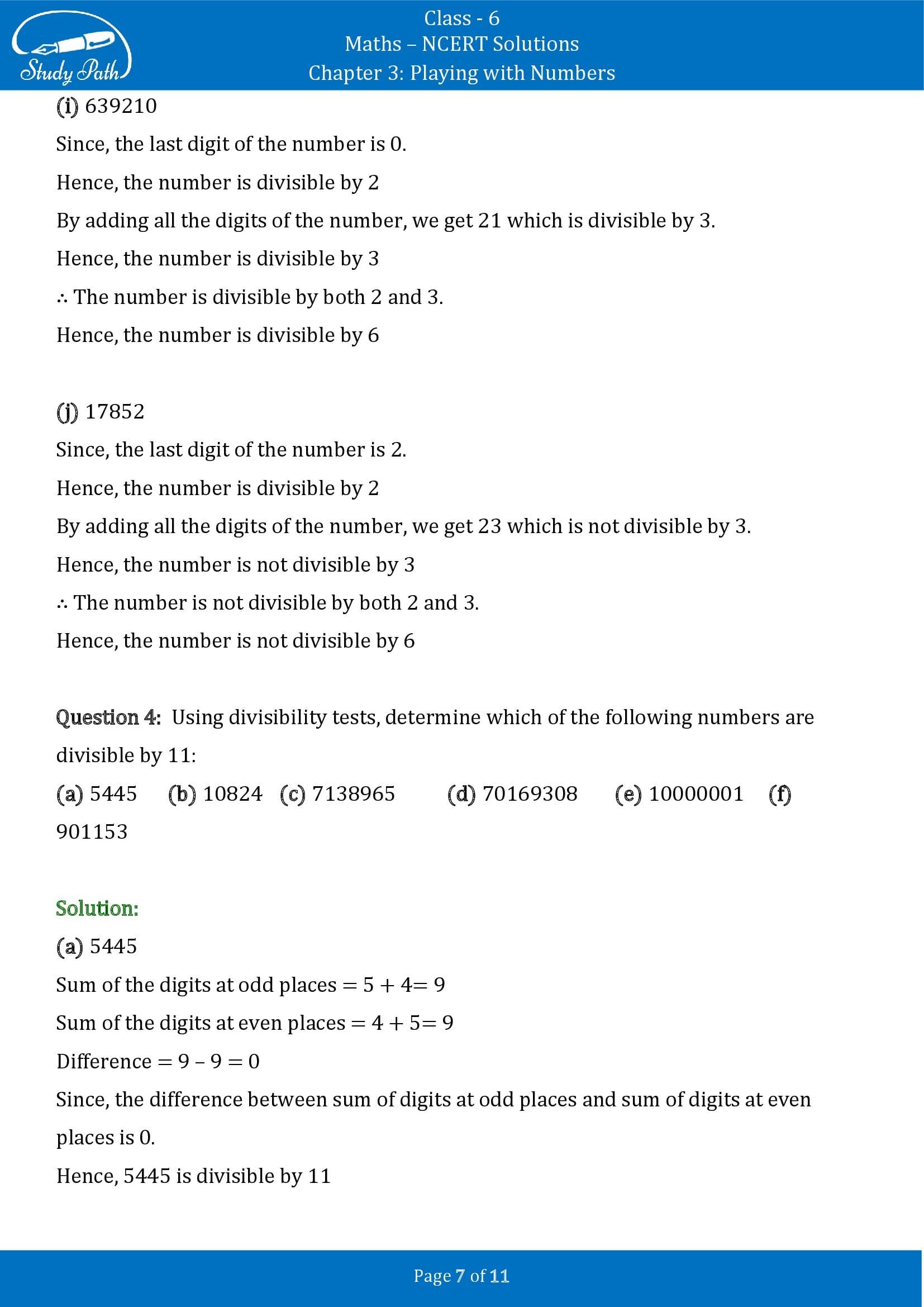NCERT Solutions for Class 6 Maths Chapter 3 Playing with Numbers Exercise 3.3 00007