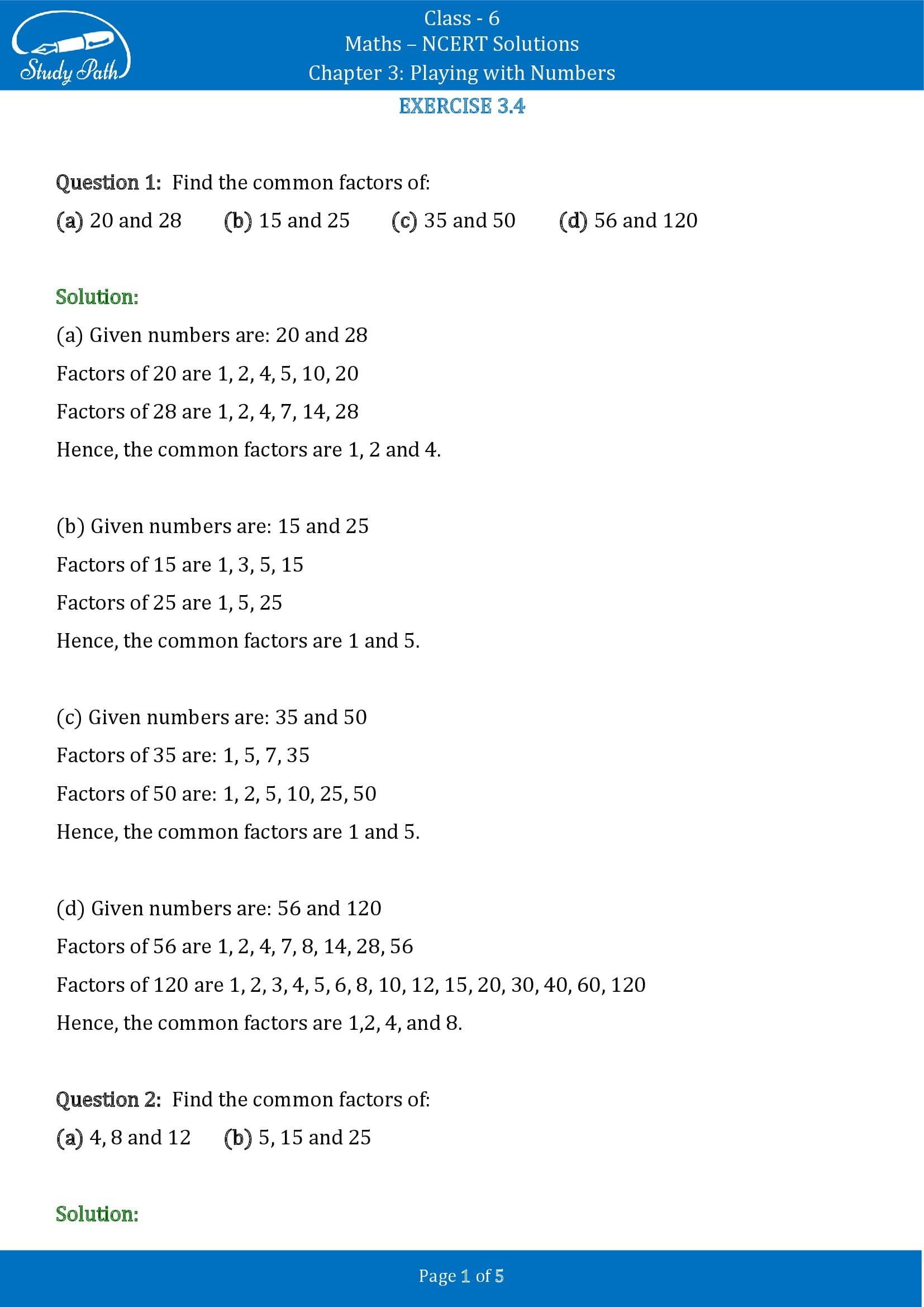 NCERT Solutions for Class 6 Maths Chapter 3 Playing with Numbers Exercise 3.4 00001