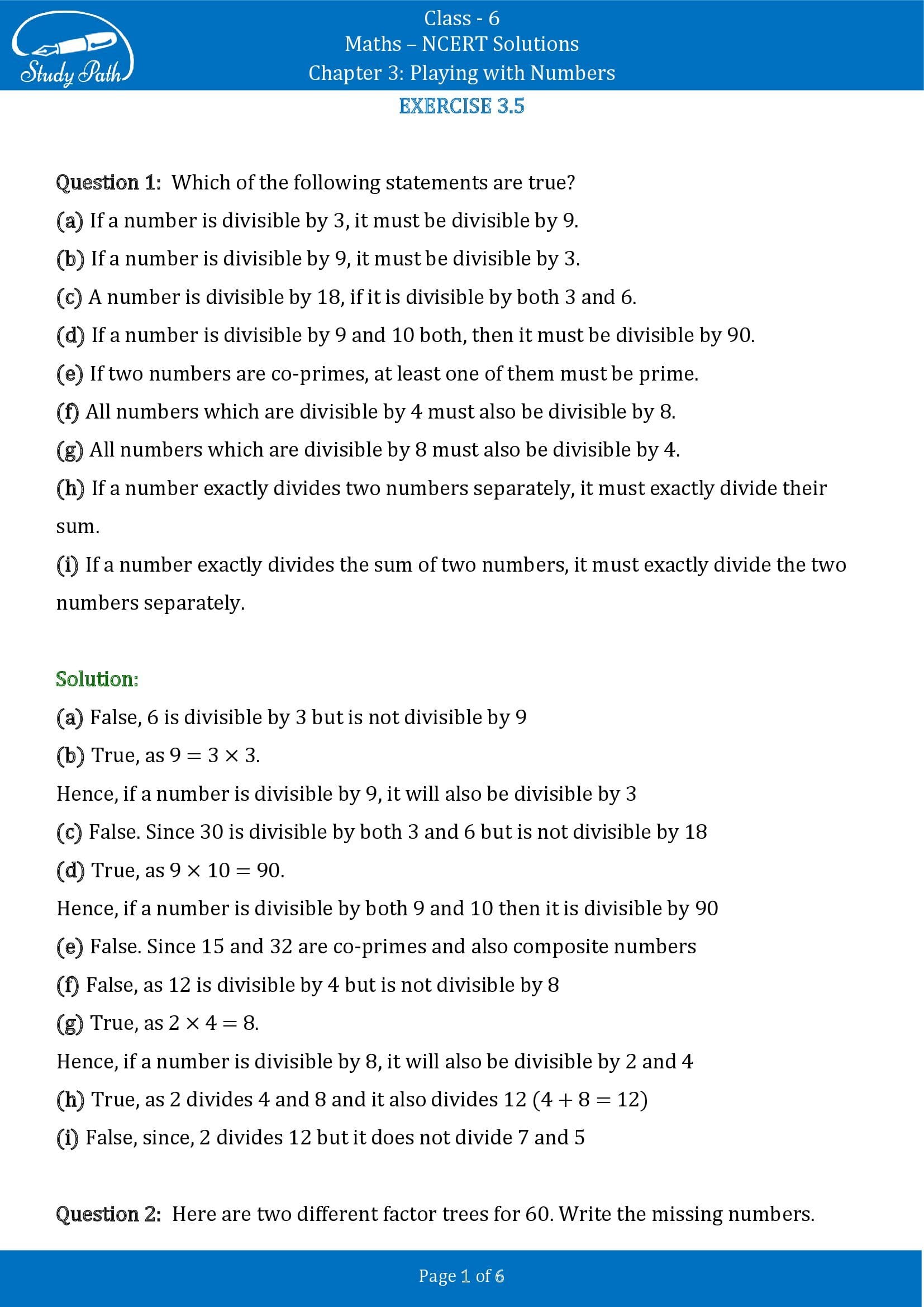 NCERT Solutions for Class 6 Maths Chapter 3 Playing with Numbers Exercise 3.5 00001