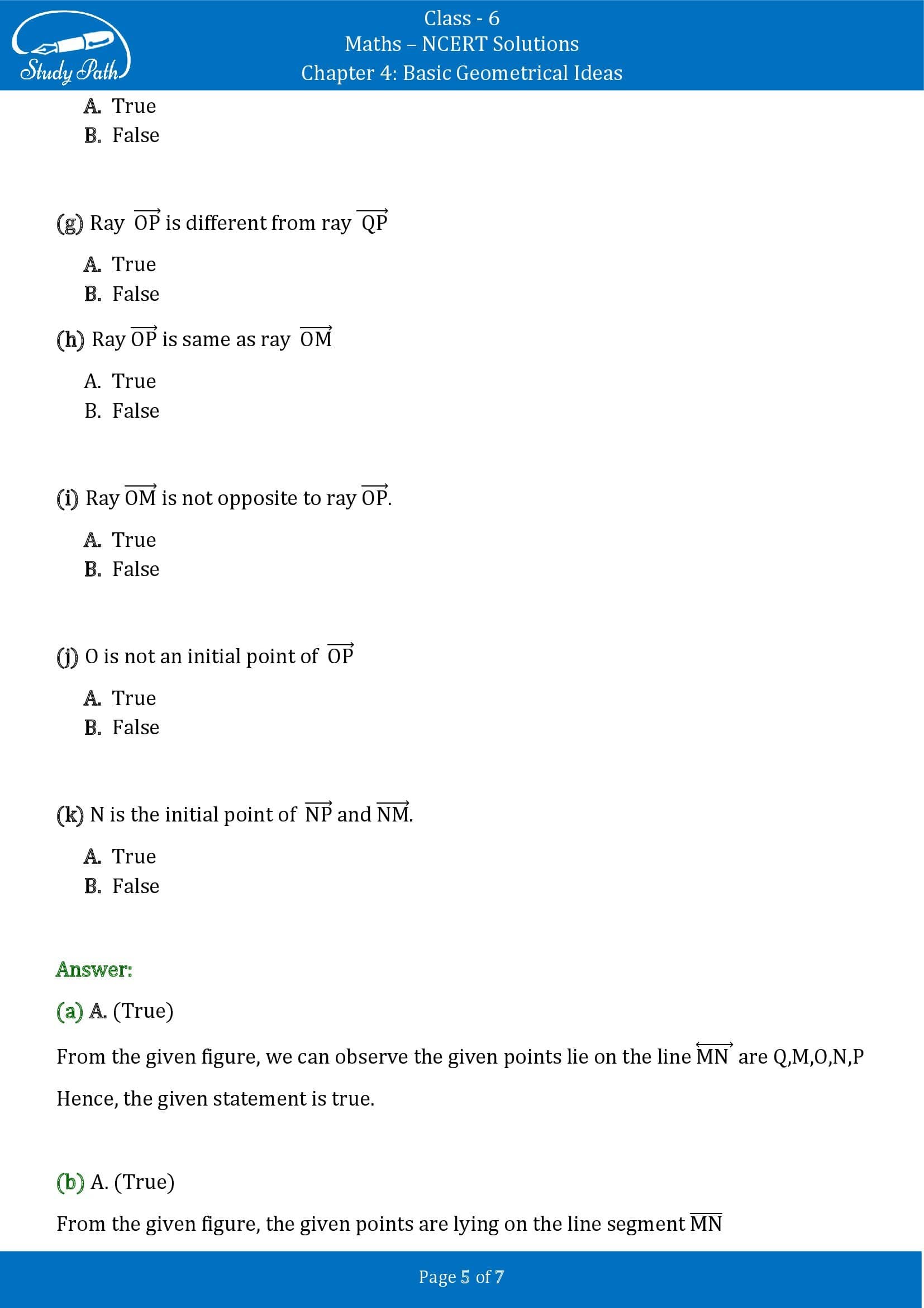 NCERT Solutions for Class 6 Maths Chapter 4 Basic Geometrical Ideas Exercise 4.1 00005
