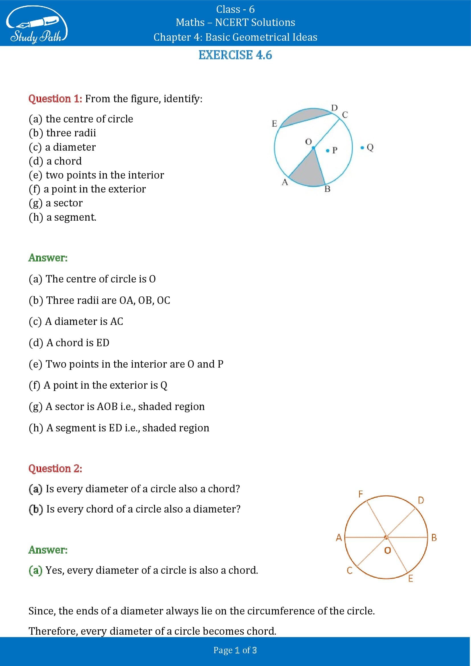 NCERT Solutions for Class 6 Maths Chapter 4 Basic Geometrical Ideas Exercise 4.6 00001