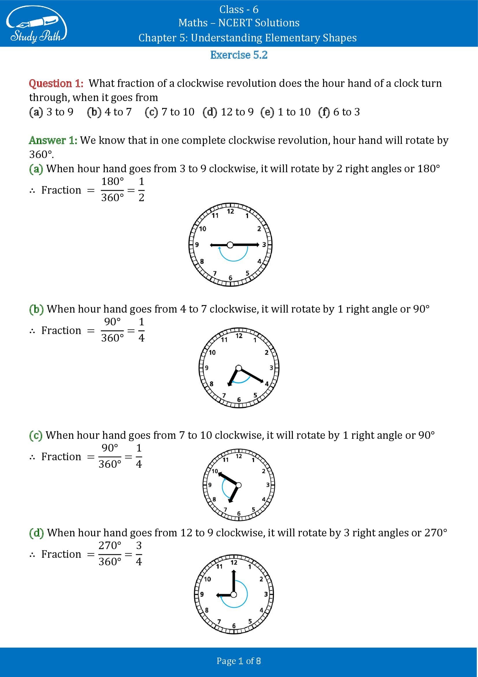 NCERT Solutions for Class 6 Maths Chapter 5 Understanding Elementary Shapes Exercise 5.2 00001