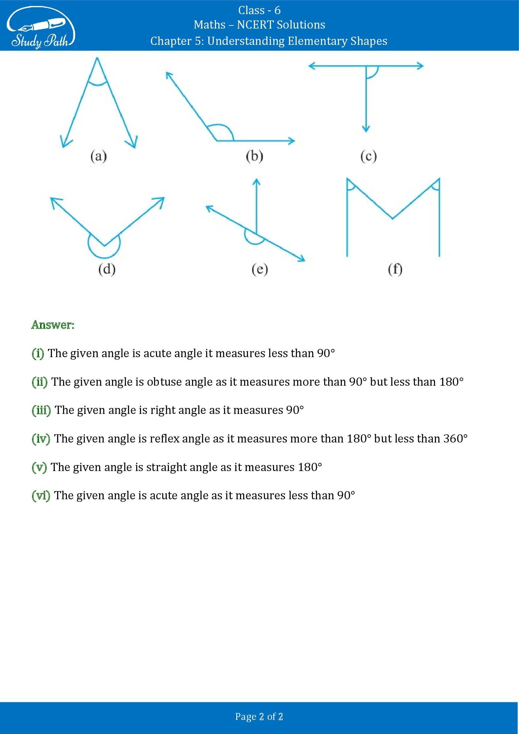 NCERT Solutions for Class 6 Maths Chapter 5 Understanding Elementary Shapes Exercise 5.3 00002