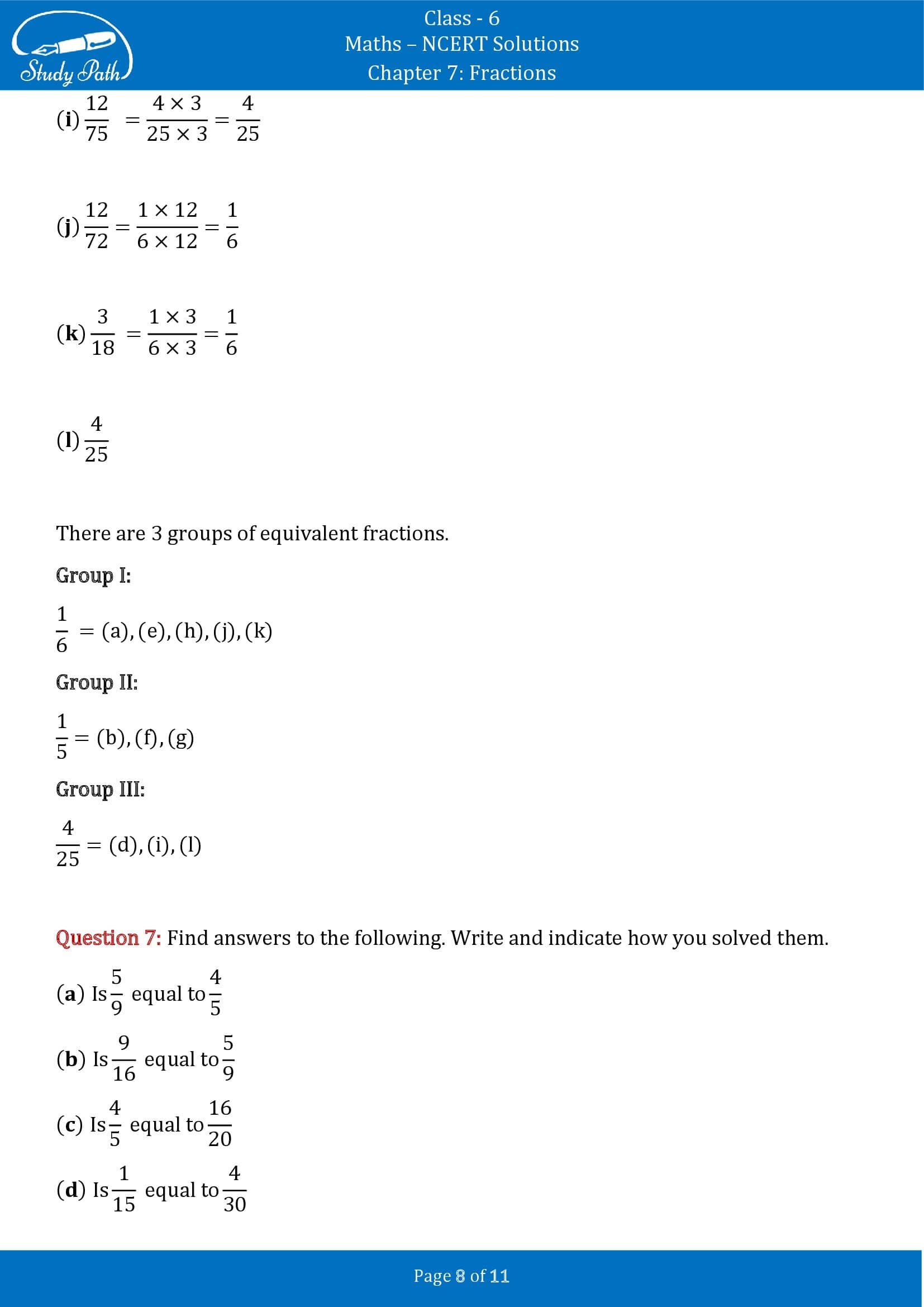 NCERT Solutions for Class 6 Maths Chapter 7 Fractions Exercise 7.4 00008