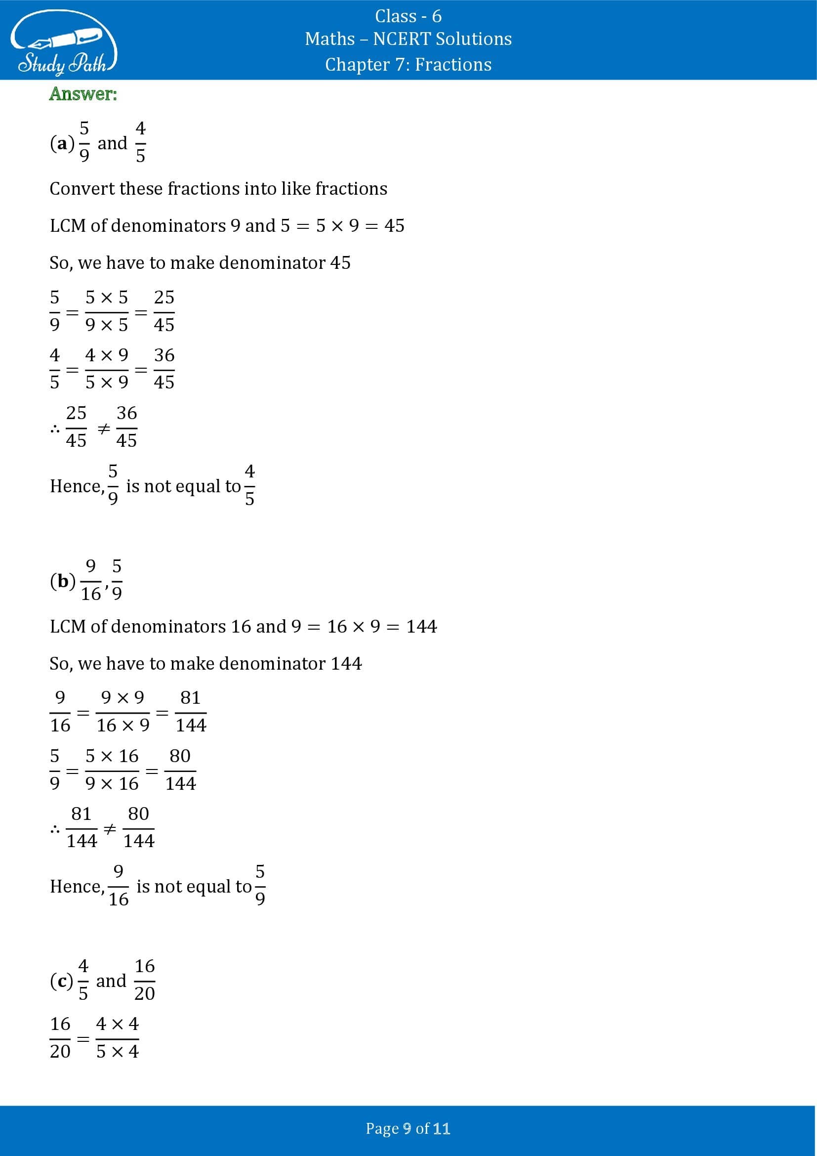 NCERT Solutions for Class 6 Maths Chapter 7 Fractions Exercise 7.4 00009
