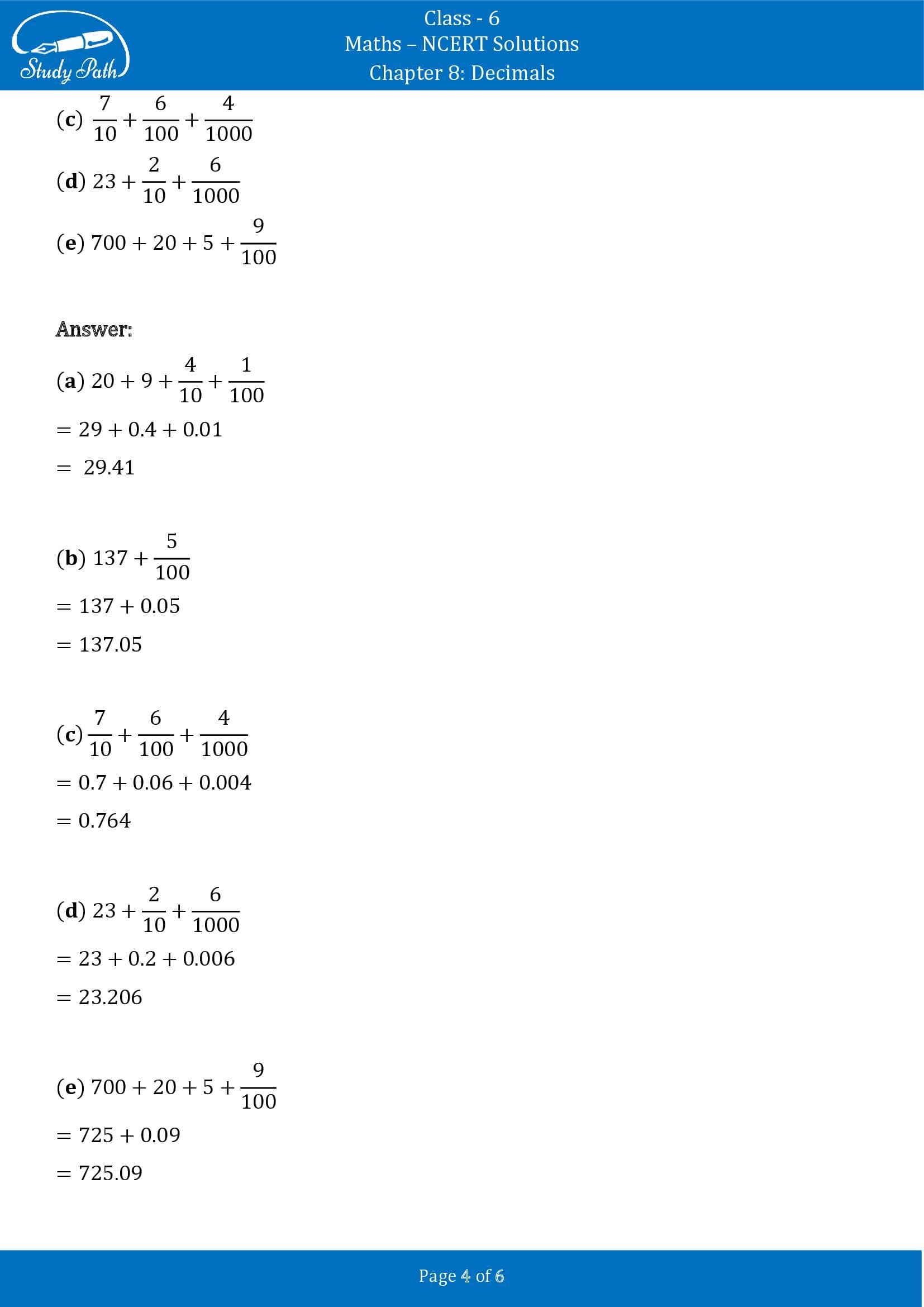 NCERT Solutions for Class 6 Maths Chapter 8 Decimals Exercise 8.2 00004