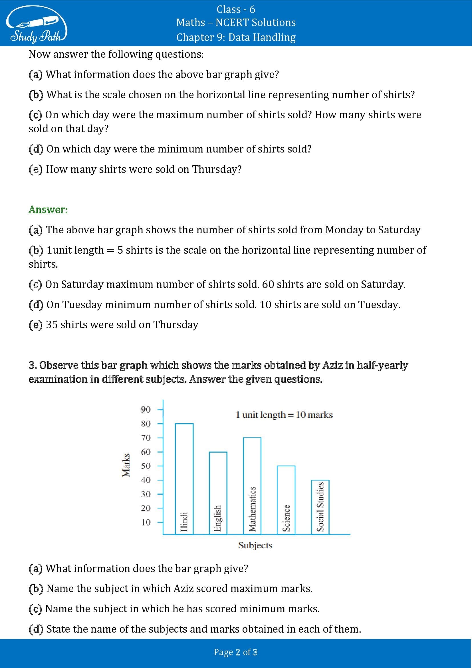 NCERT Solutions for Class 6 Maths Chapter 9 Data Handling Exercise 9.3 0002