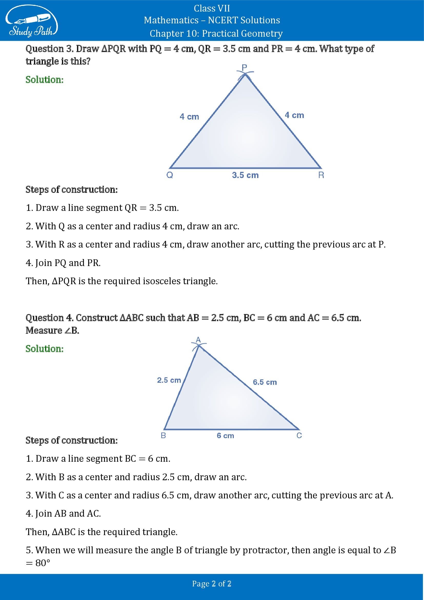 NCERT Solutions for Class 7 Maths Chapter 10 Practical Geometry Exercise 10.2 00002