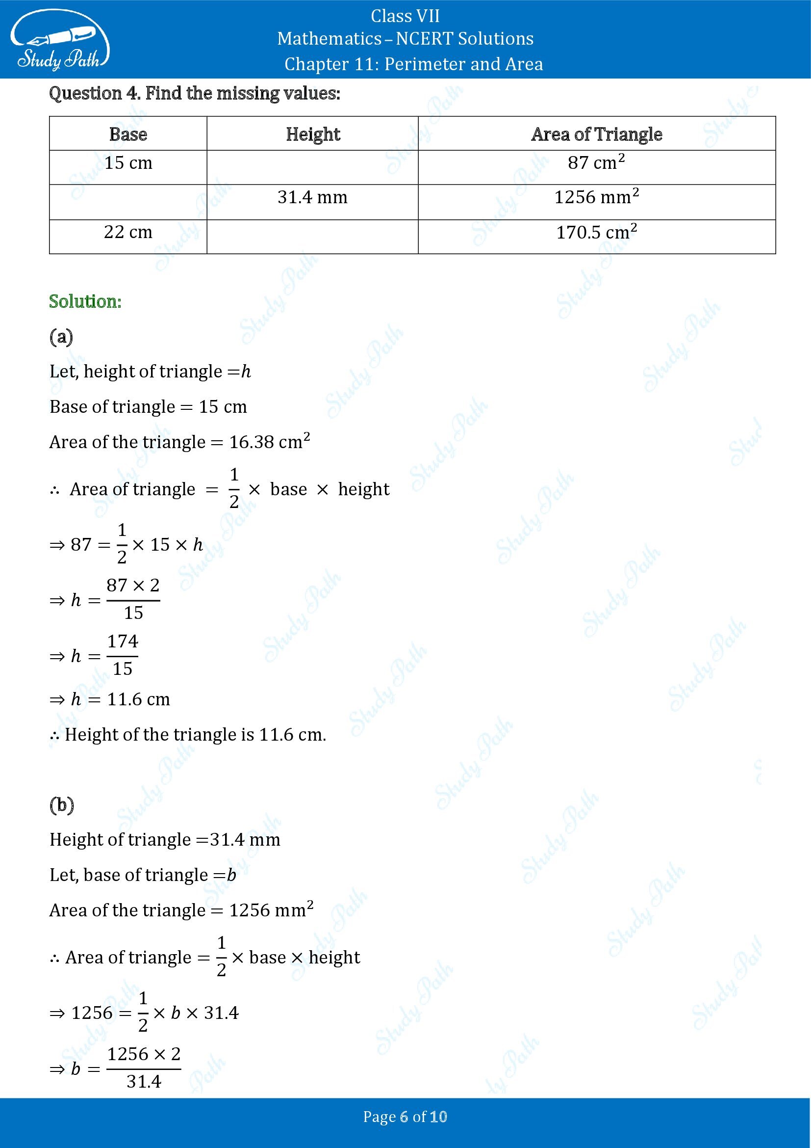 NCERT Solutions for Class 7 Maths Chapter 11 Perimeter and Area Exercise 11.2 00006