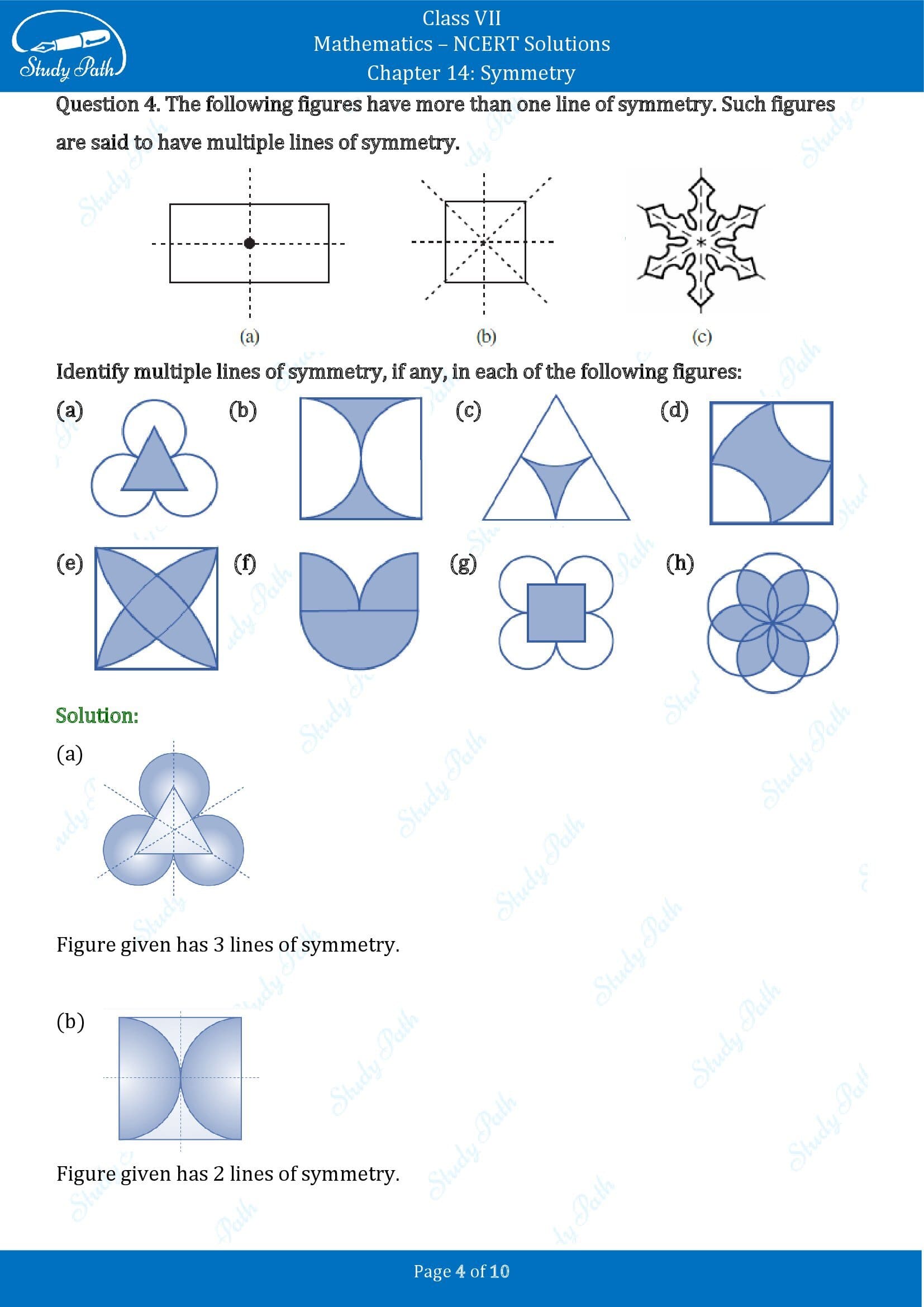 NCERT Solutions for Class 7 Maths Chapter 14 Symmetry Exercise 14.1 00004