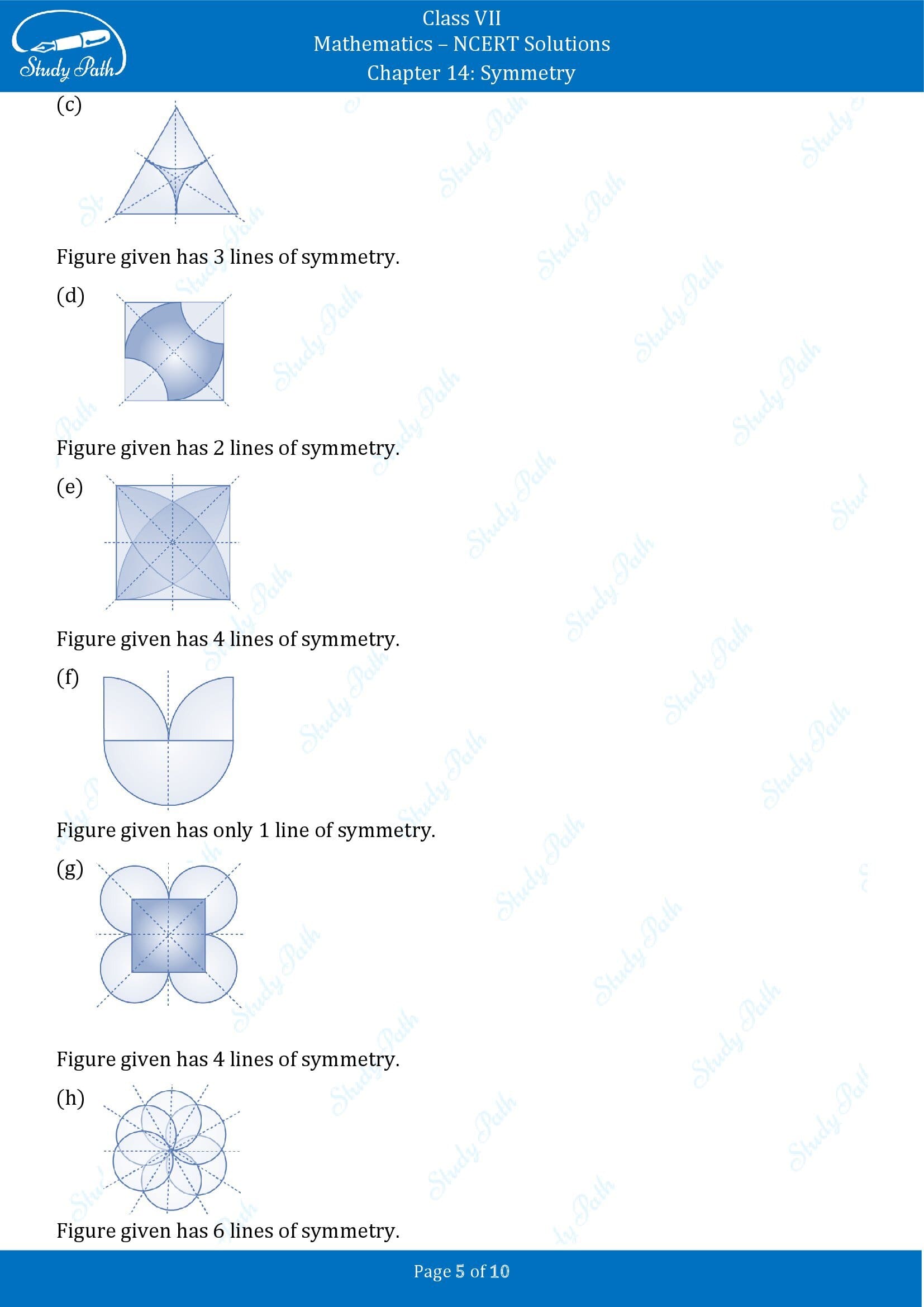 NCERT Solutions for Class 7 Maths Chapter 14 Symmetry Exercise 14.1 00005