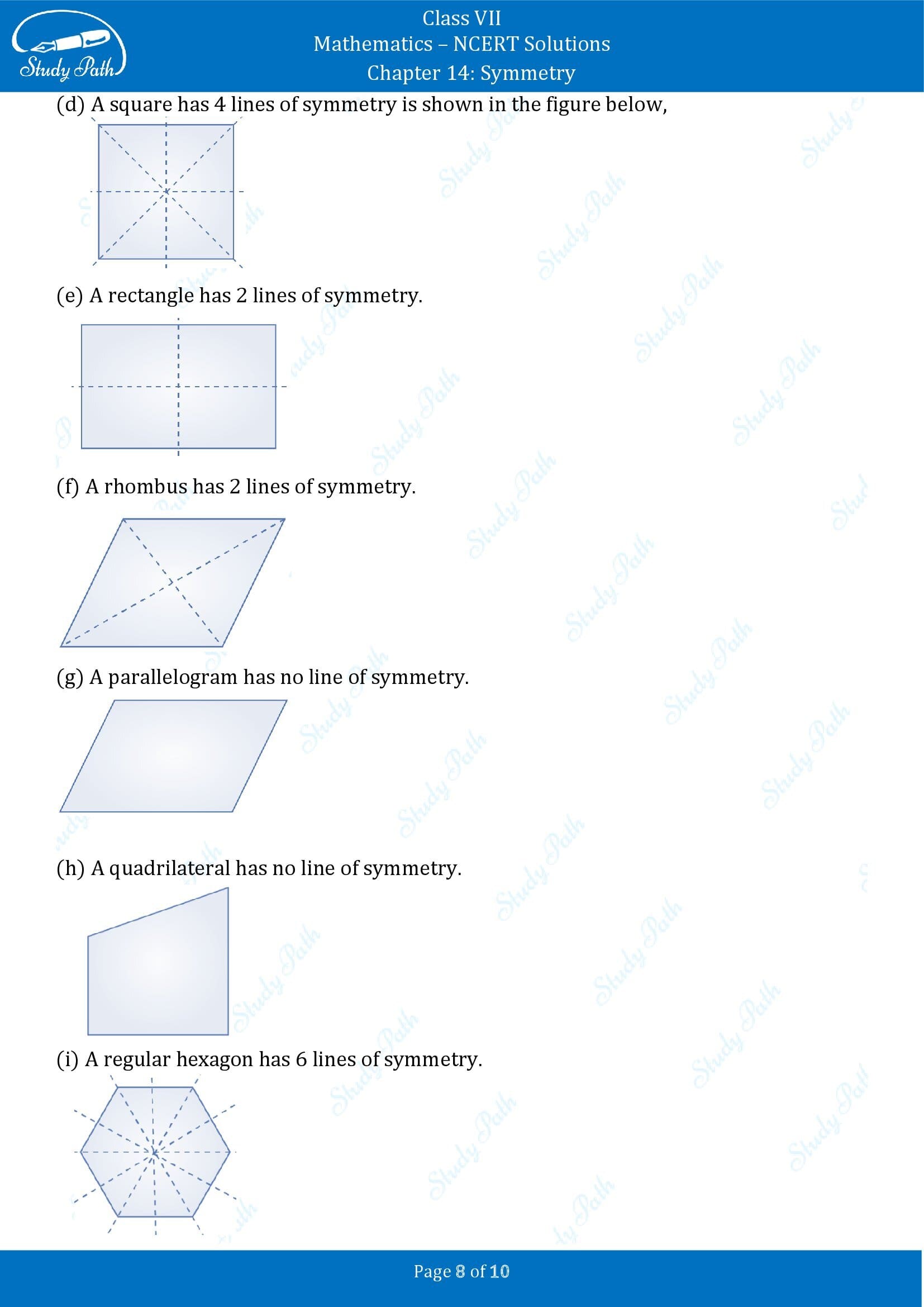 NCERT Solutions for Class 7 Maths Chapter 14 Symmetry Exercise 14.1 00008