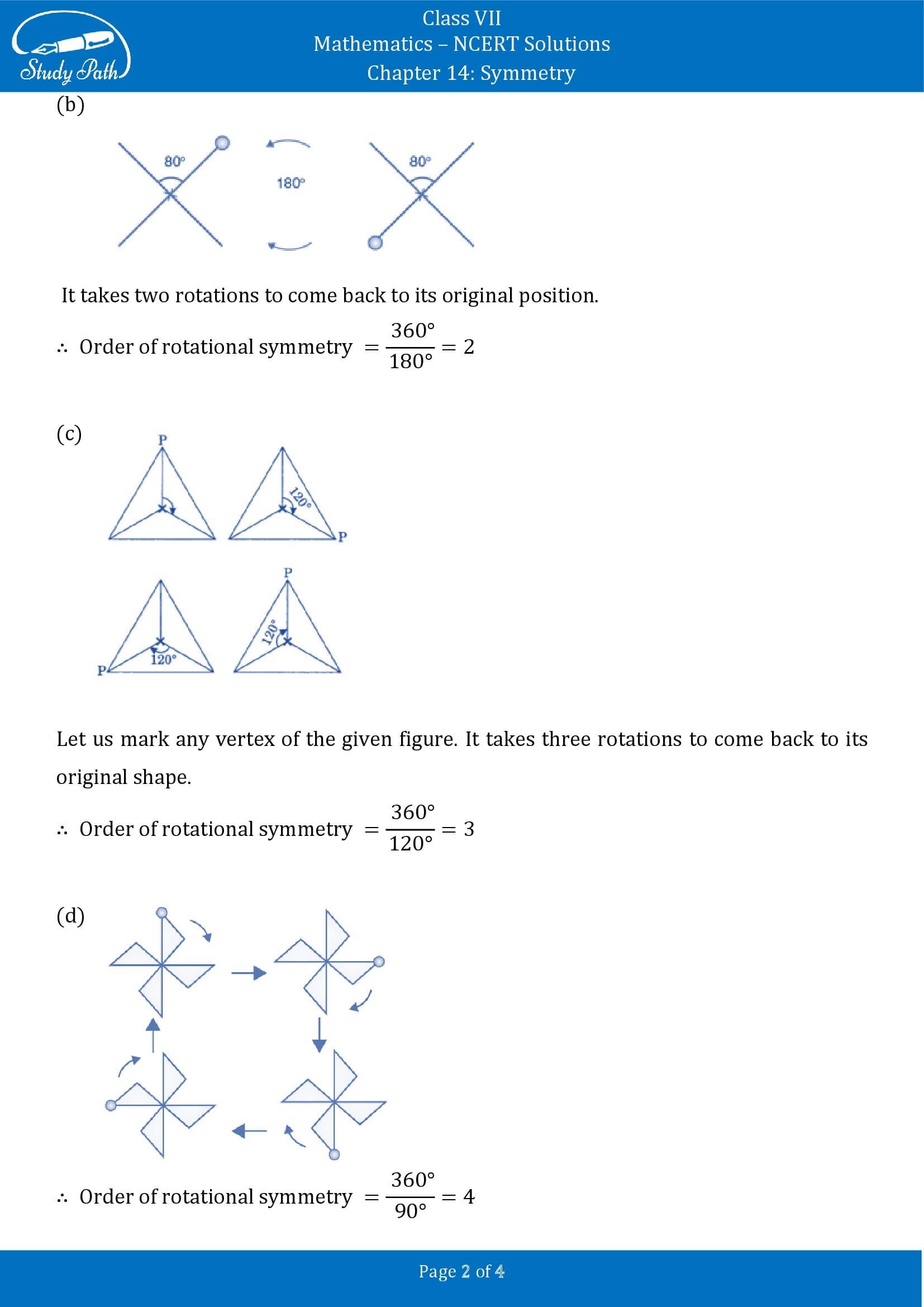 NCERT Solutions for Class 7 Maths Chapter 14 Symmetry Exercise 14.2 00002