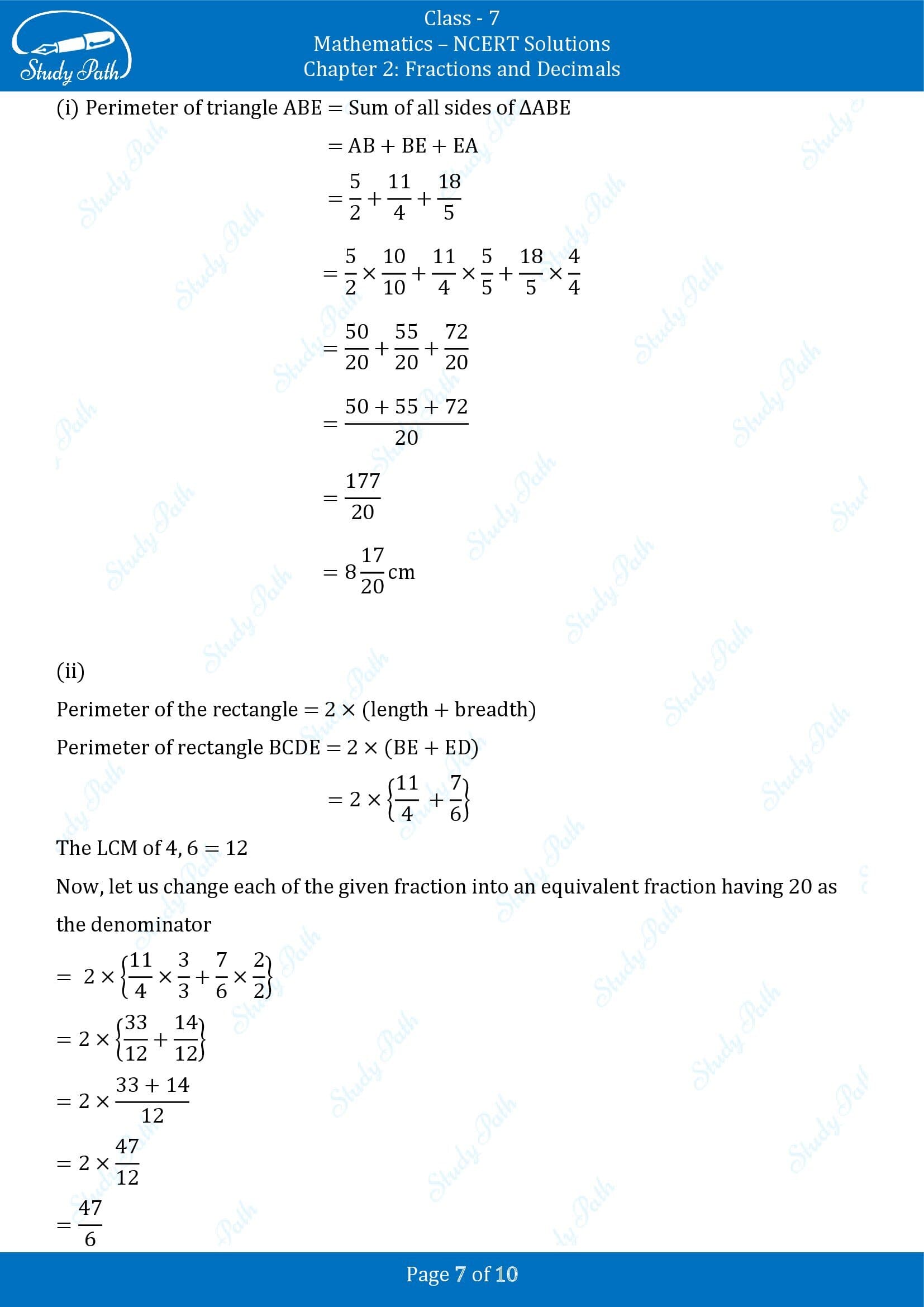 NCERT Solutions for Class 7 Maths Chapter 2 Fractions and Decimals Exercise 2.1 00007