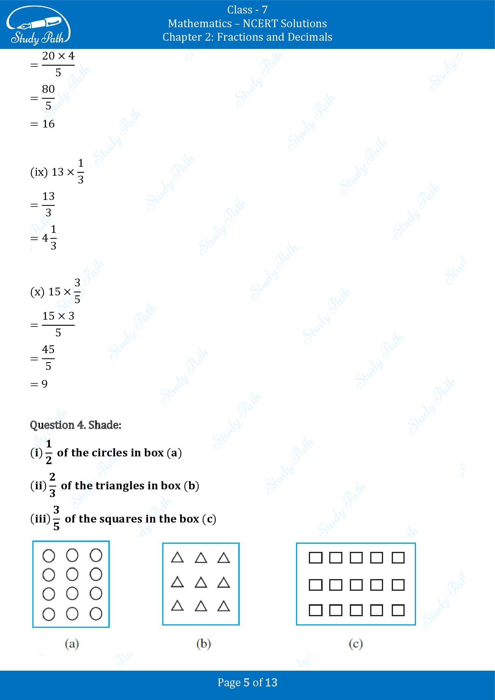 NCERT Solutions for Class 7 Maths Chapter 2 Fractions and Decimals Exercise 2.2 00005