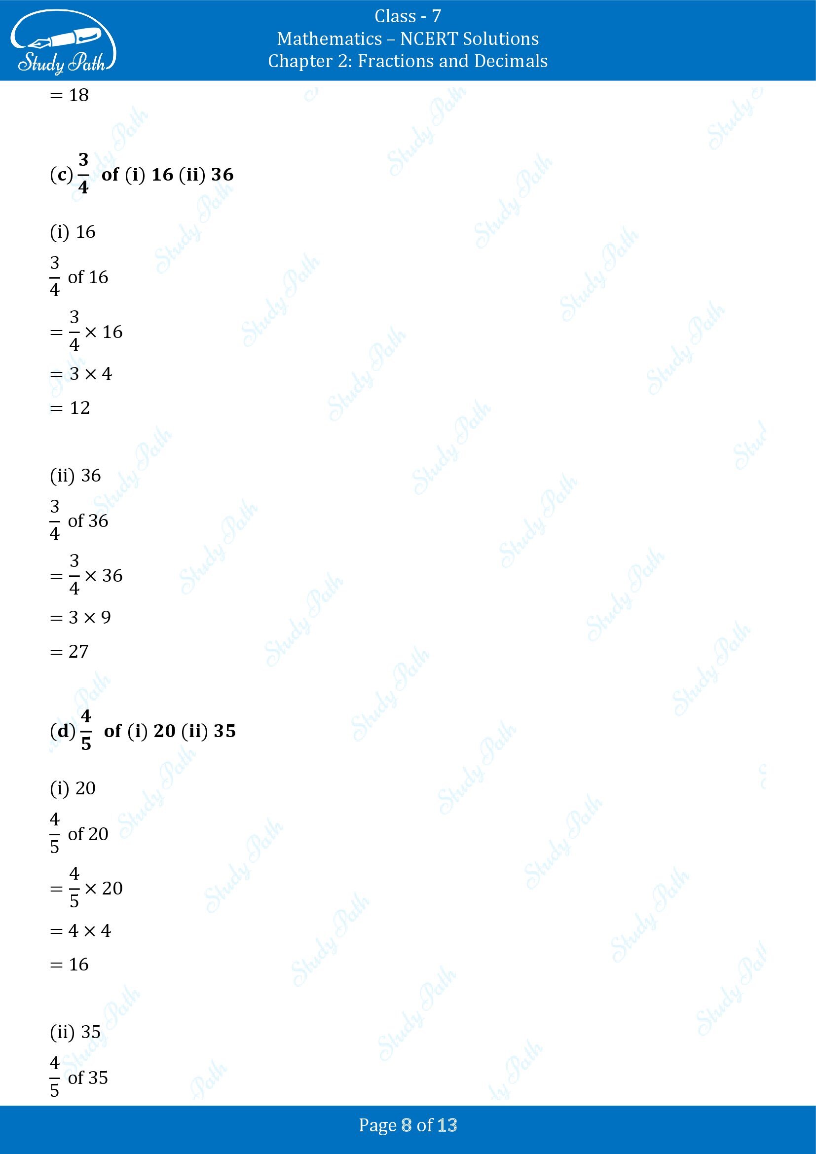 NCERT Solutions for Class 7 Maths Chapter 2 Fractions and Decimals Exercise 2.2 00008