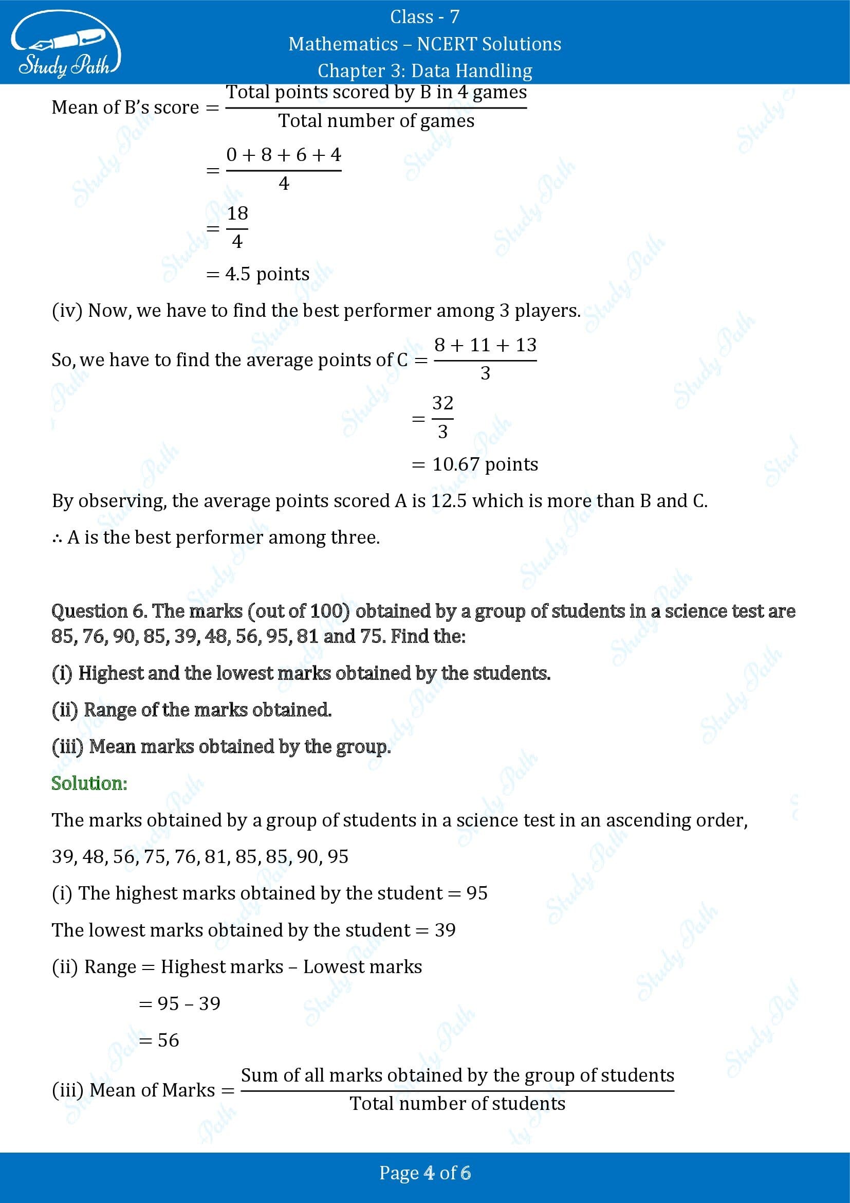NCERT Solutions for Class 7 Maths Chapter 3 Data Handling Exercise 3.1 00004