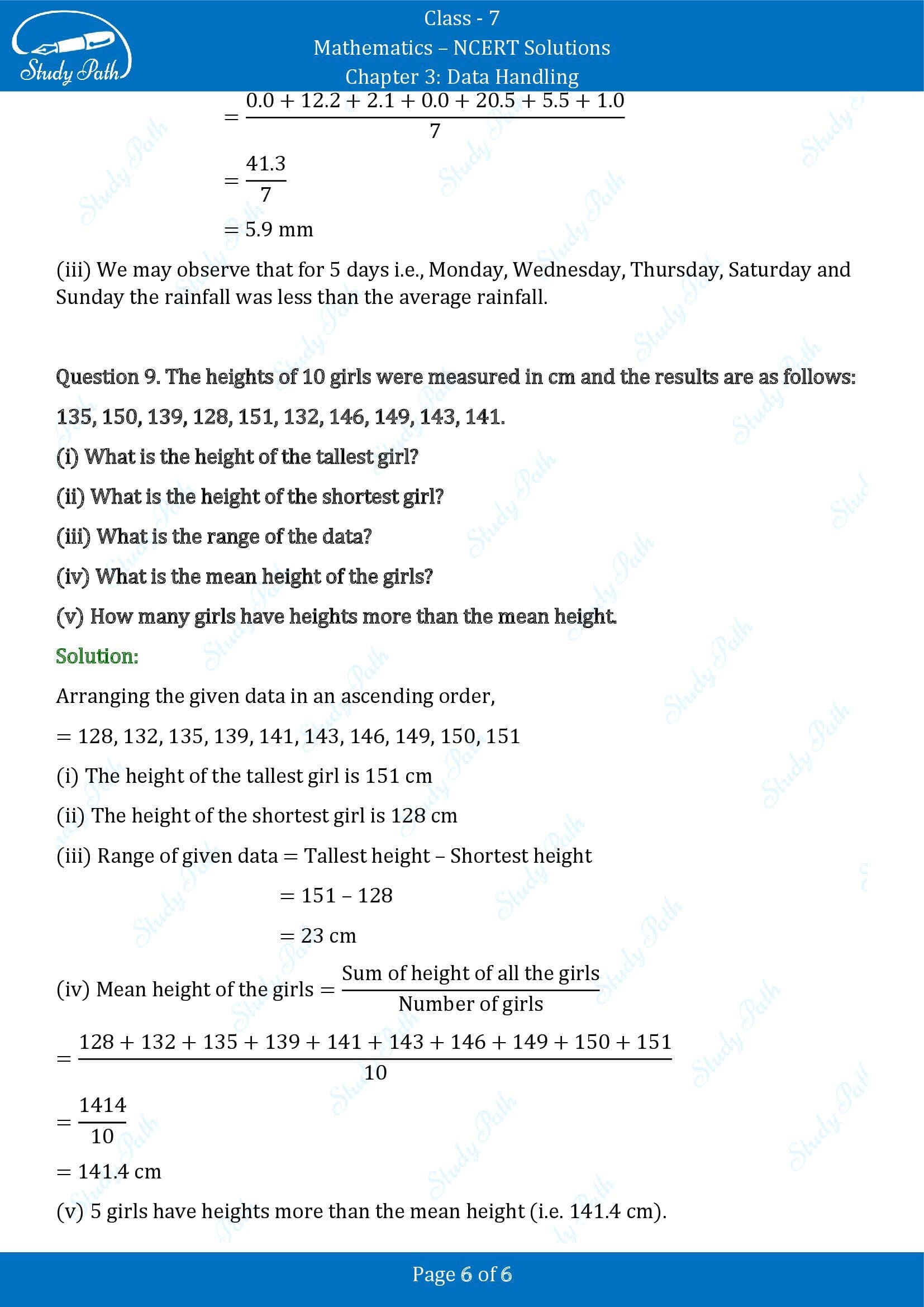 NCERT Solutions for Class 7 Maths Chapter 3 Data Handling Exercise 3.1 00006