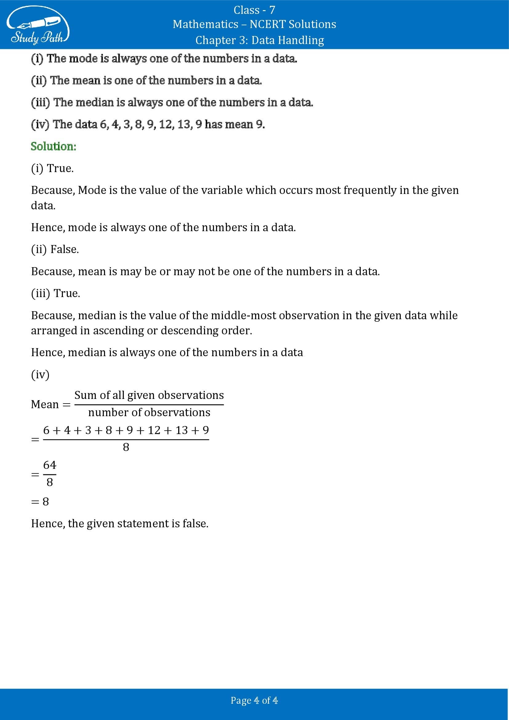 NCERT Solutions for Class 7 Maths Chapter 3 Data Handling Exercise 3.2 00004