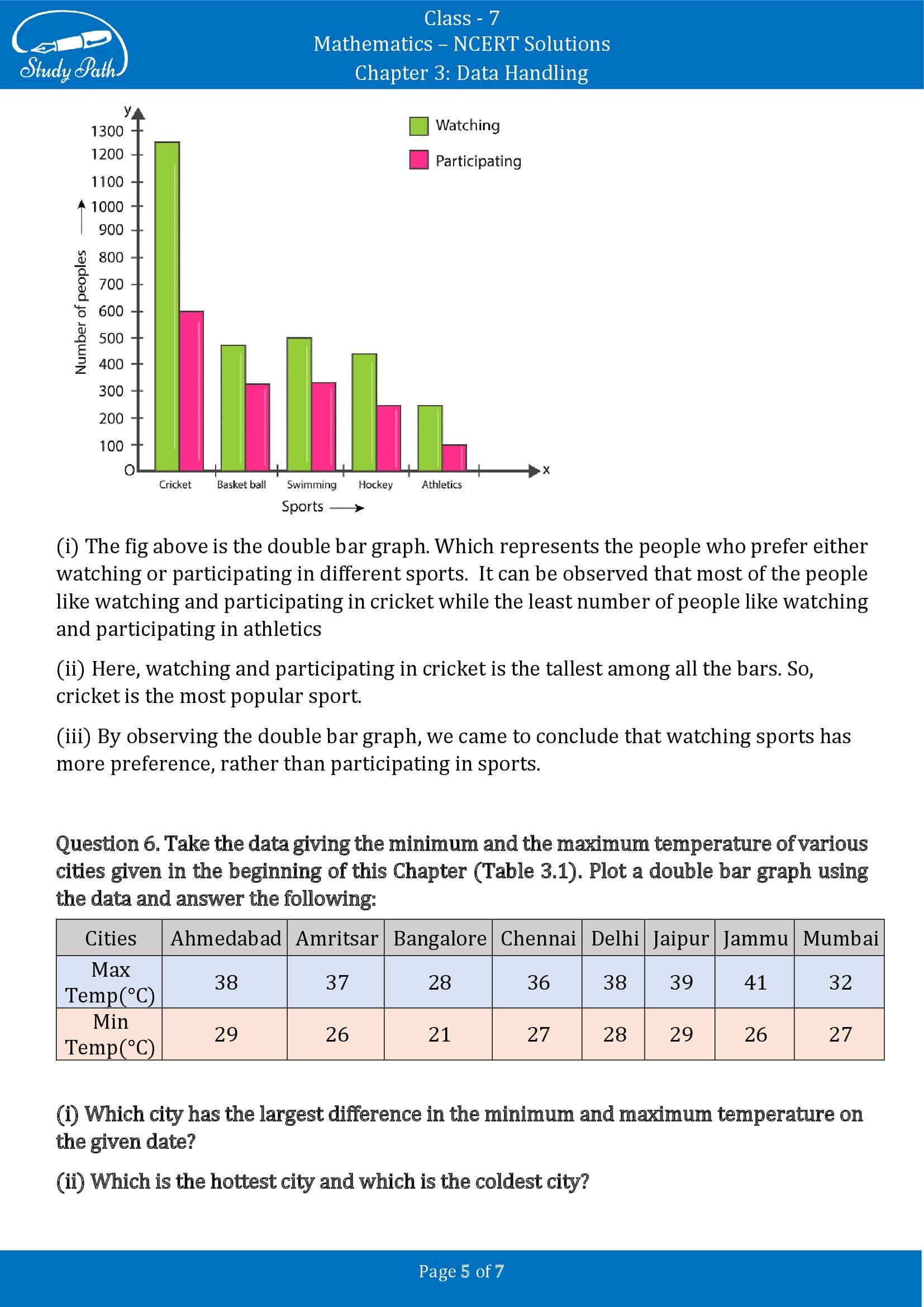 NCERT Solutions for Class 7 Maths Chapter 3 Data Handling Exercise 3.3 00005