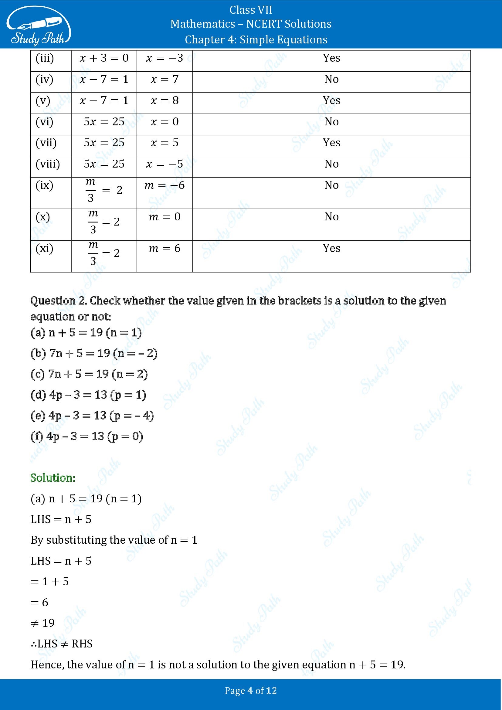 NCERT Solutions for Class 7 Maths Chapter 4 Simple Equations Exercise 4.1 00004