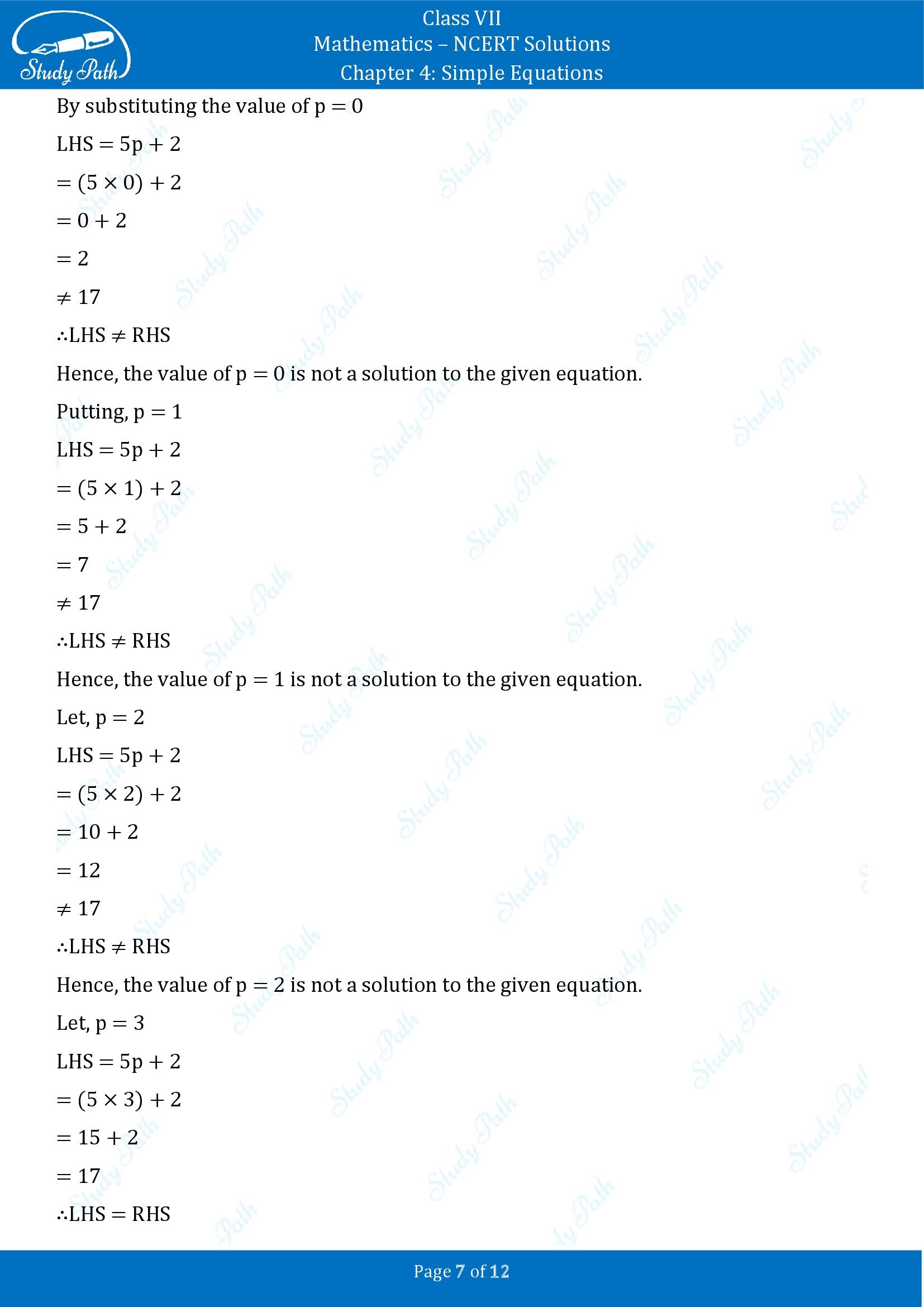 NCERT Solutions for Class 7 Maths Chapter 4 Simple Equations Exercise 4.1 00007