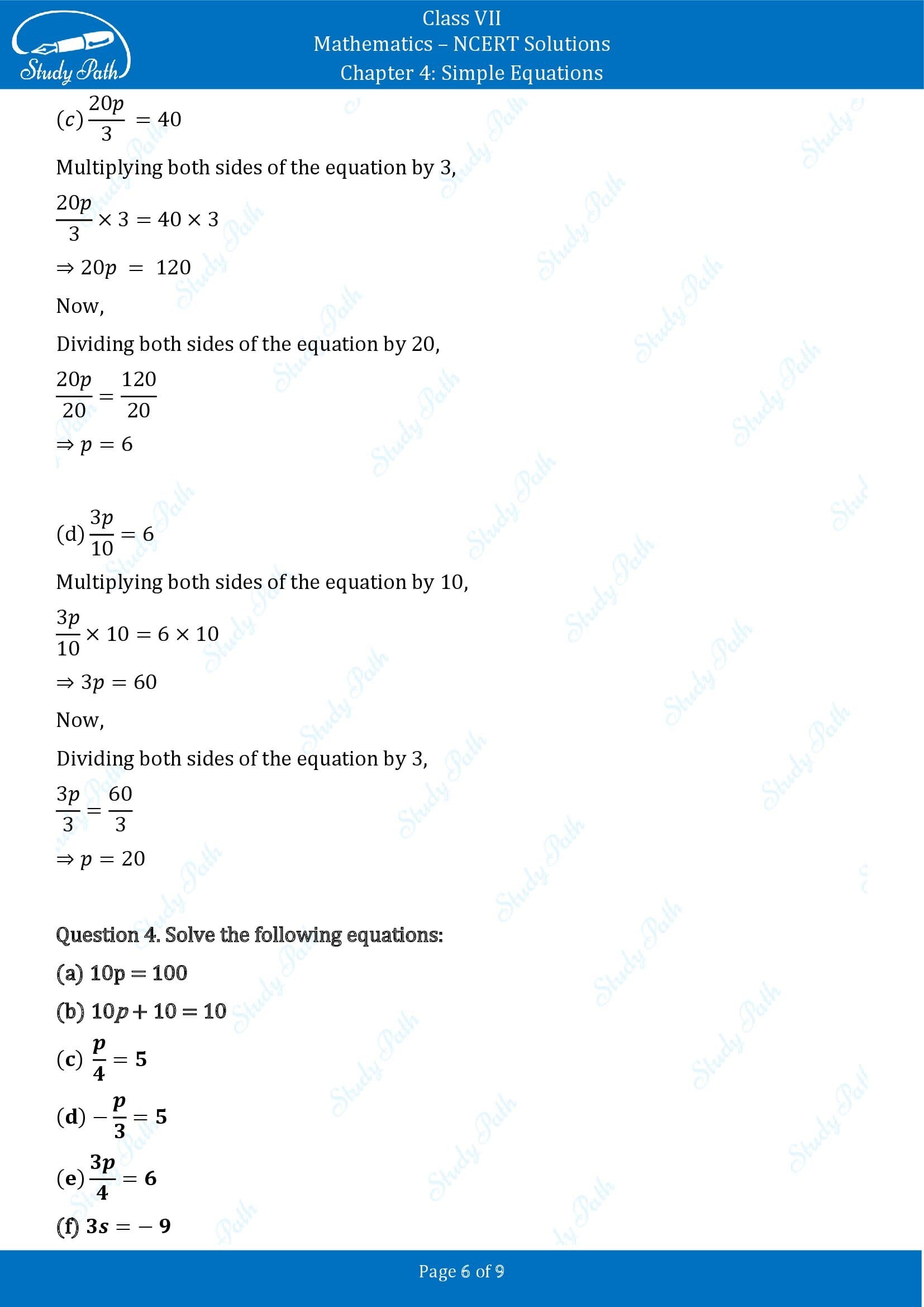 NCERT Solutions for Class 7 Maths Chapter 4 Simple Equations Exercise 4.2 006