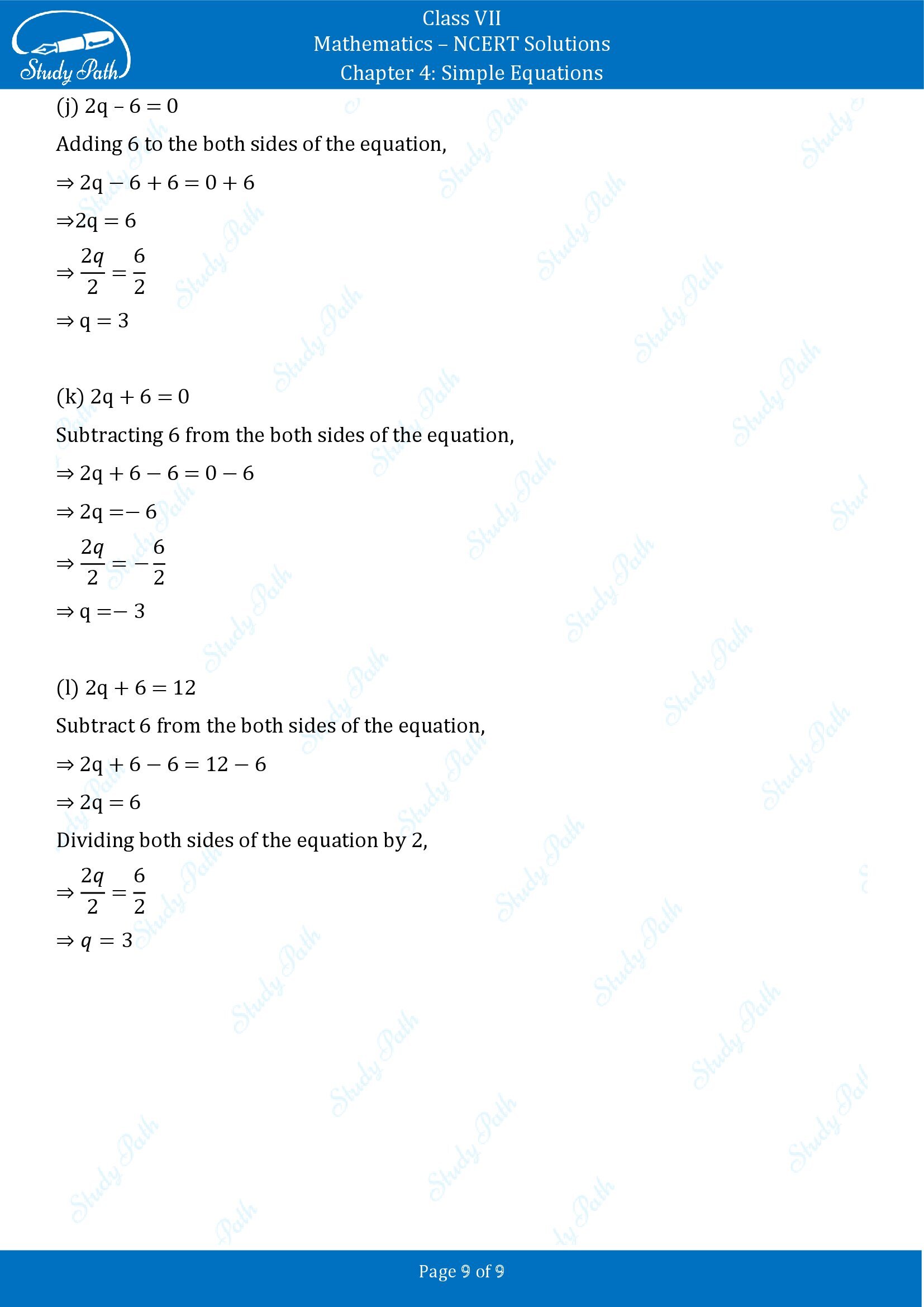 NCERT Solutions for Class 7 Maths Chapter 4 Simple Equations Exercise 4.2 009