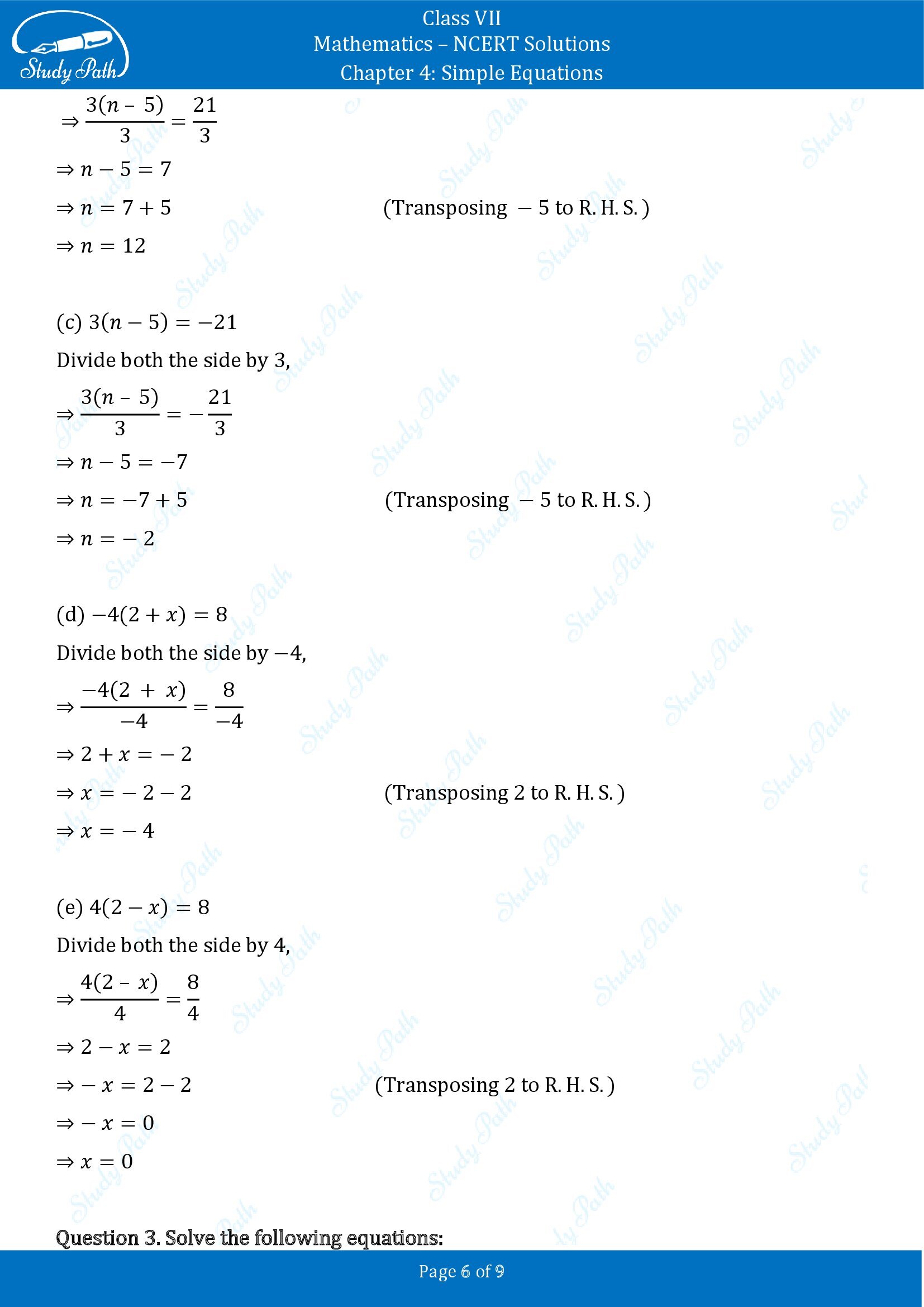 NCERT Solutions for Class 7 Maths Chapter 4 Simple Equations Exercise 4.3 00006