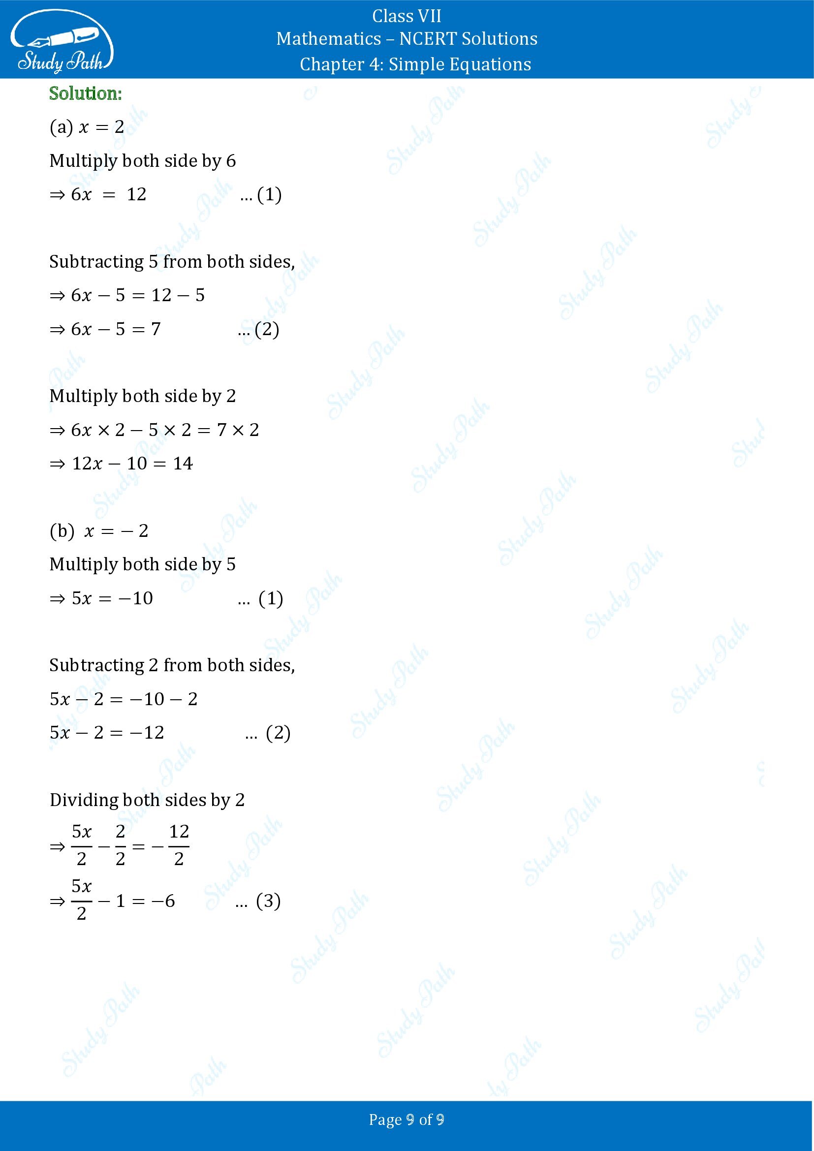 NCERT Solutions for Class 7 Maths Chapter 4 Simple Equations Exercise 4.3 00009