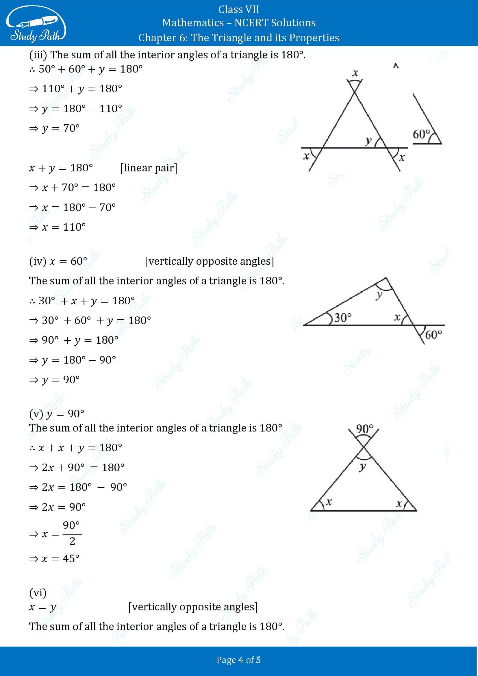 NCERT Solutions for Class 7 Maths Chapter 6 The Triangle and its Properties Exercise 6.3 00004
