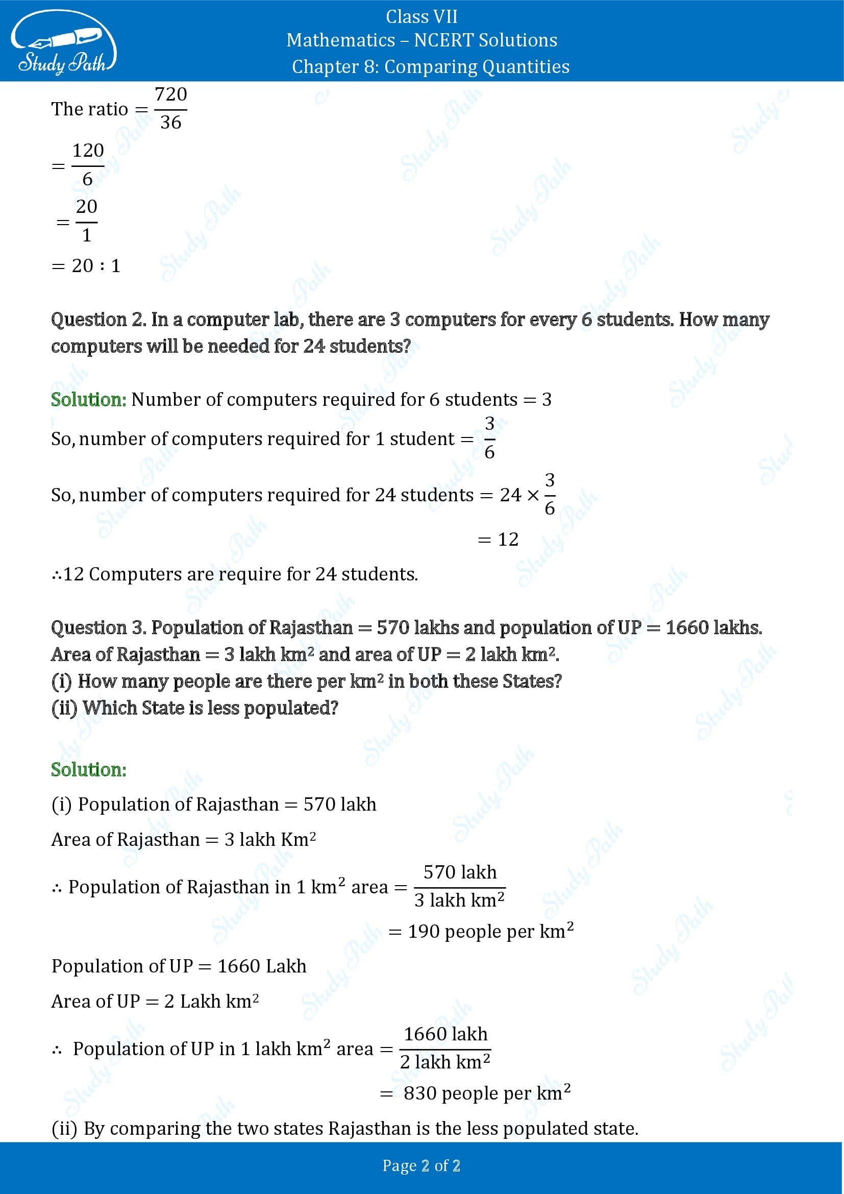 NCERT Solutions for Class 7 Maths Chapter 8 Comparing Quantities Exercise 8.1 00002