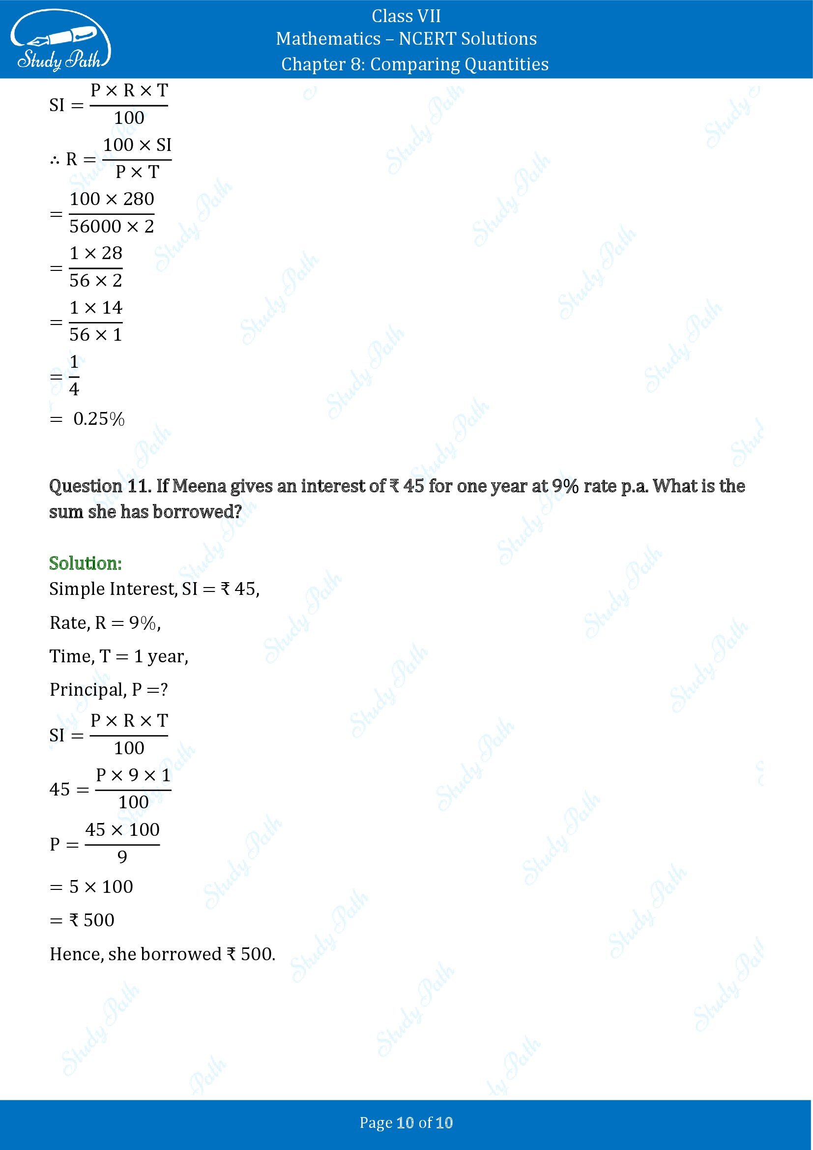 NCERT Solutions for Class 7 Maths Chapter 8 Comparing Quantities Exercise 8.3 00010