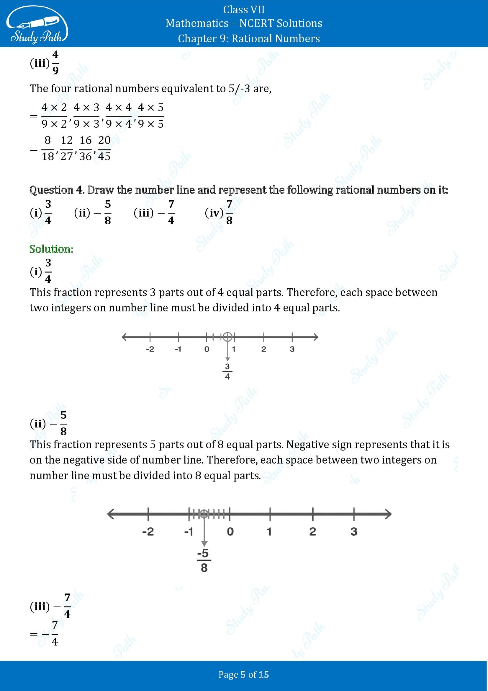 NCERT Solutions for Class 7 Maths Chapter 9 Rational Numbers Exercise 9.1 00005