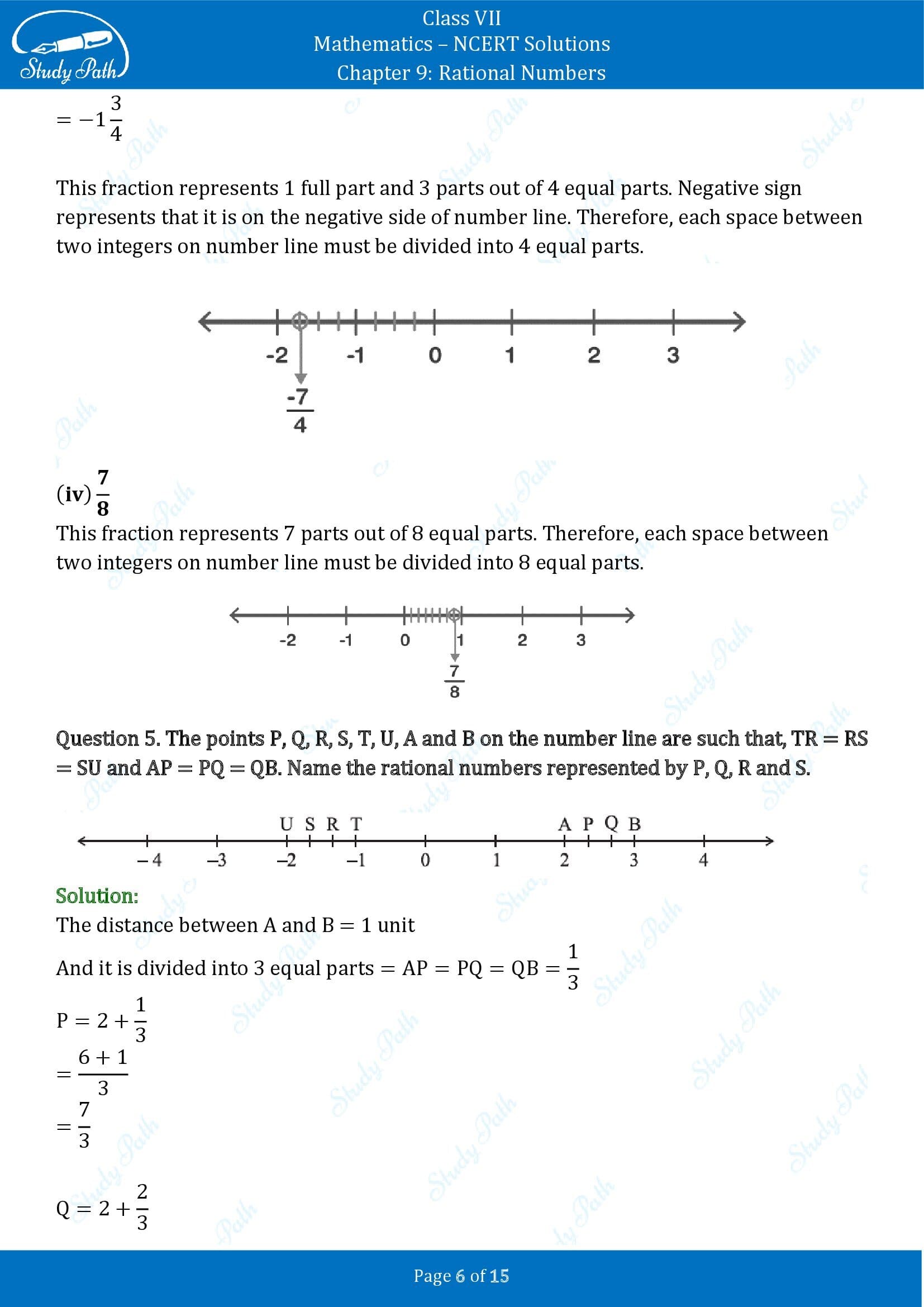 NCERT Solutions for Class 7 Maths Chapter 9 Rational Numbers Exercise 9.1 00006