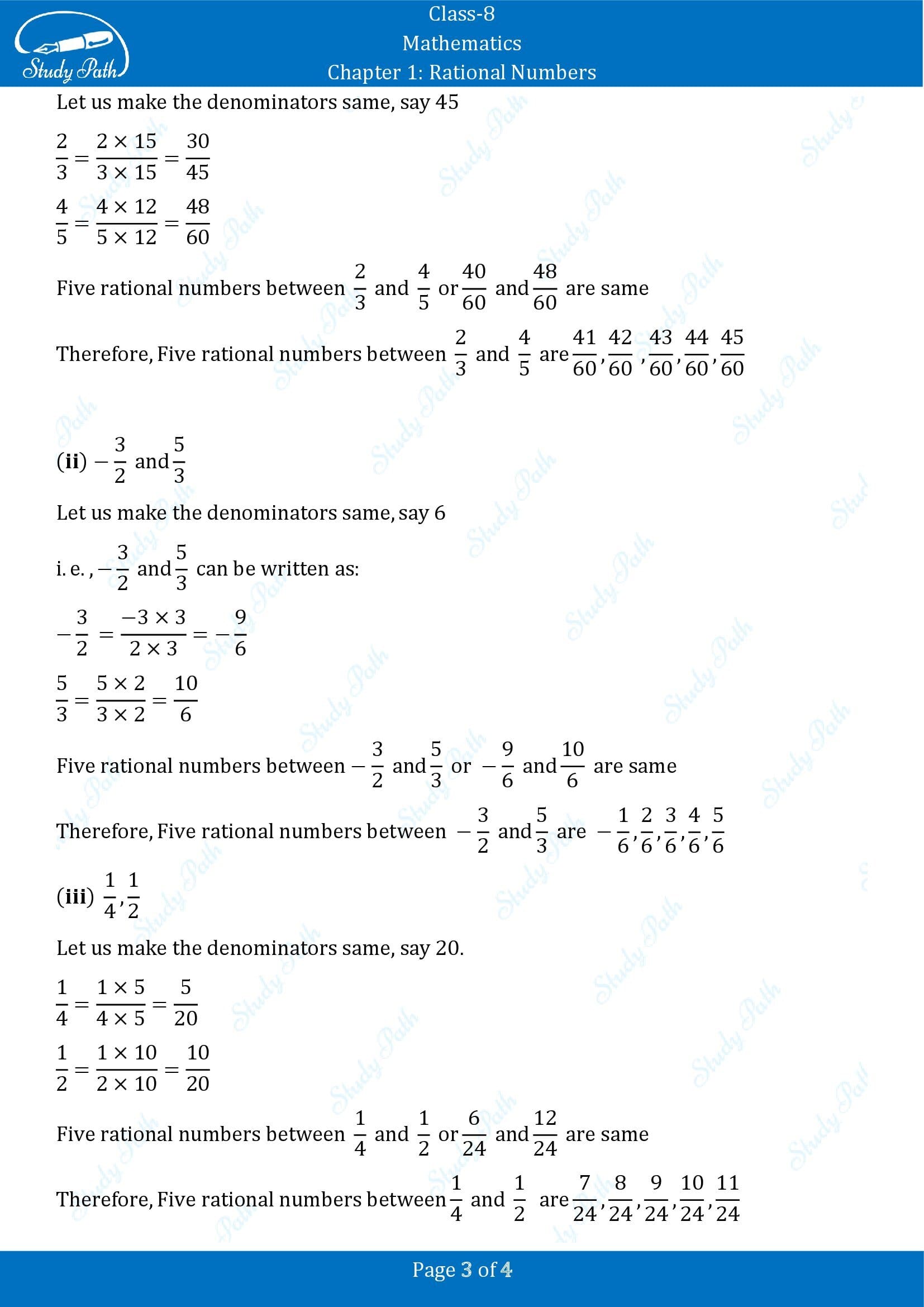 NCERT Solutions for Class 8 Maths Chapter 1 Rational Numbers Exercise 1.2 00003