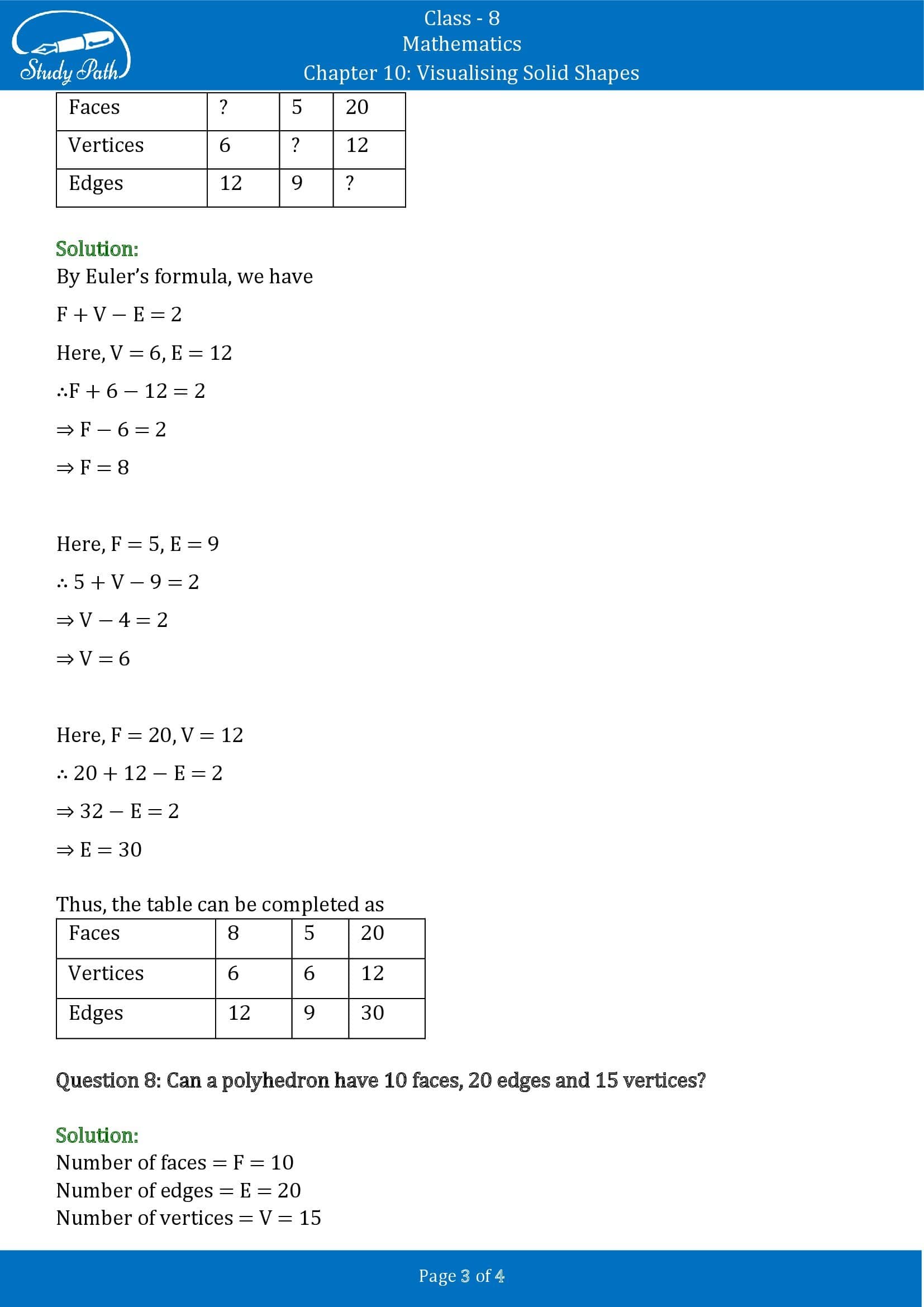 NCERT Solutions for Class 8 Maths Chapter 10 Visualising Solid Shapes Exercise 10.3 00003
