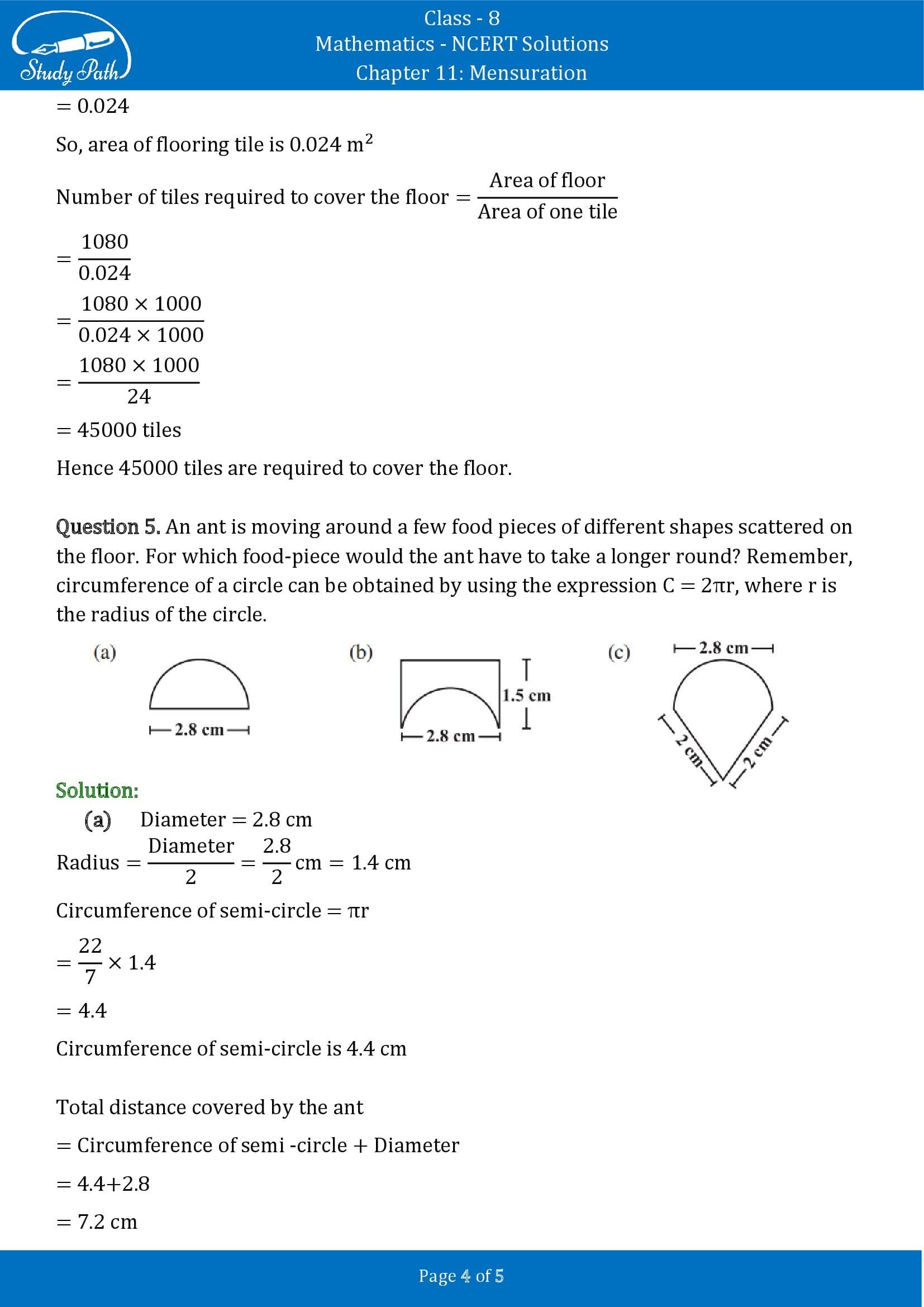 NCERT Solutions for Class 8 Maths Chapter 11 Mensuration Exercise 11.1 00004