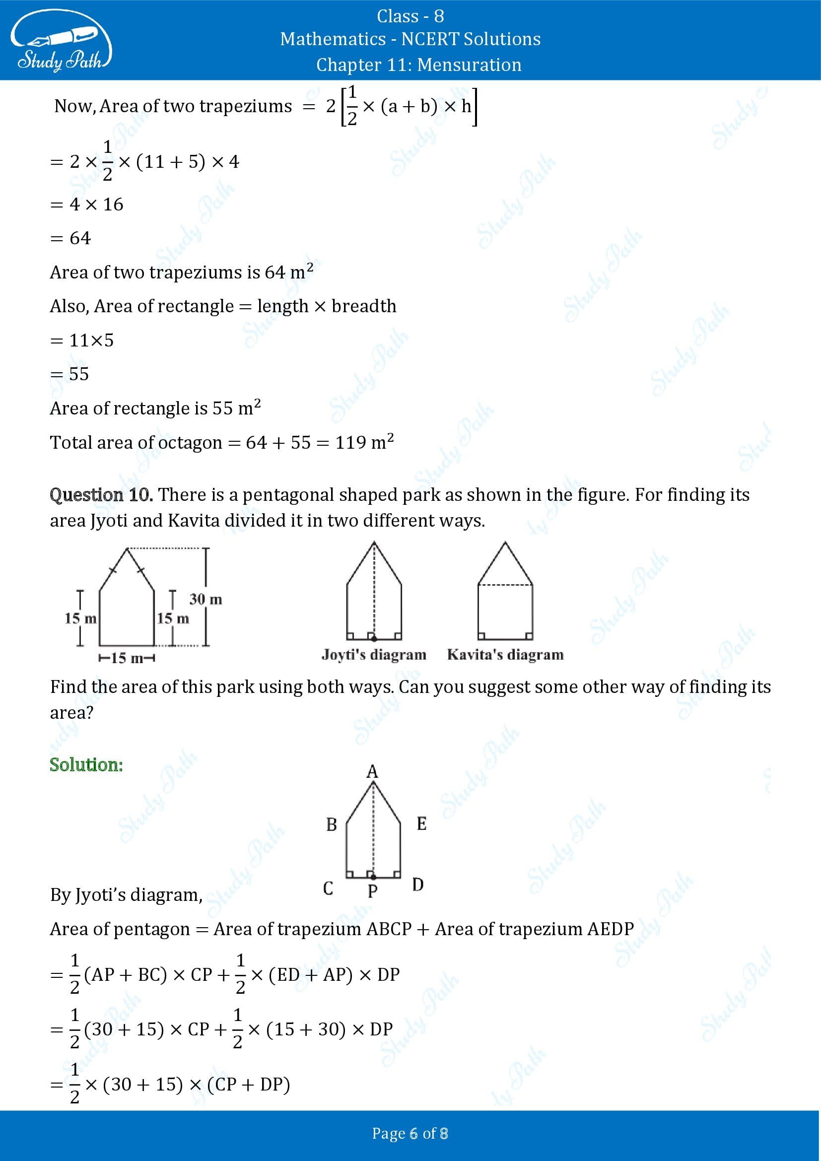 NCERT Solutions for Class 8 Maths Chapter 11 Mensuration Exercise 11.2 00006