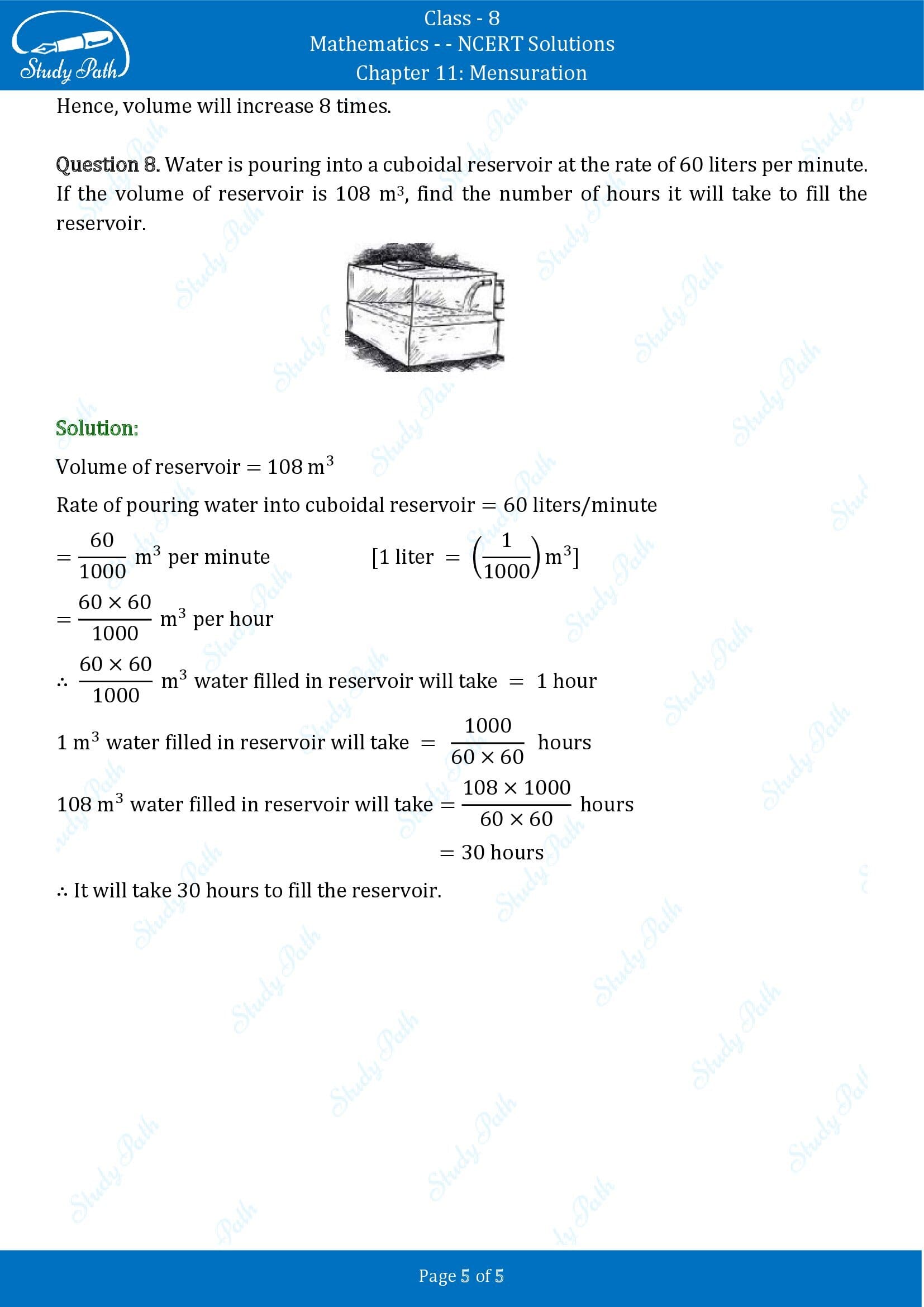 NCERT Solutions for Class 8 Maths Chapter 11 Mensuration Exercise 11.4 00005