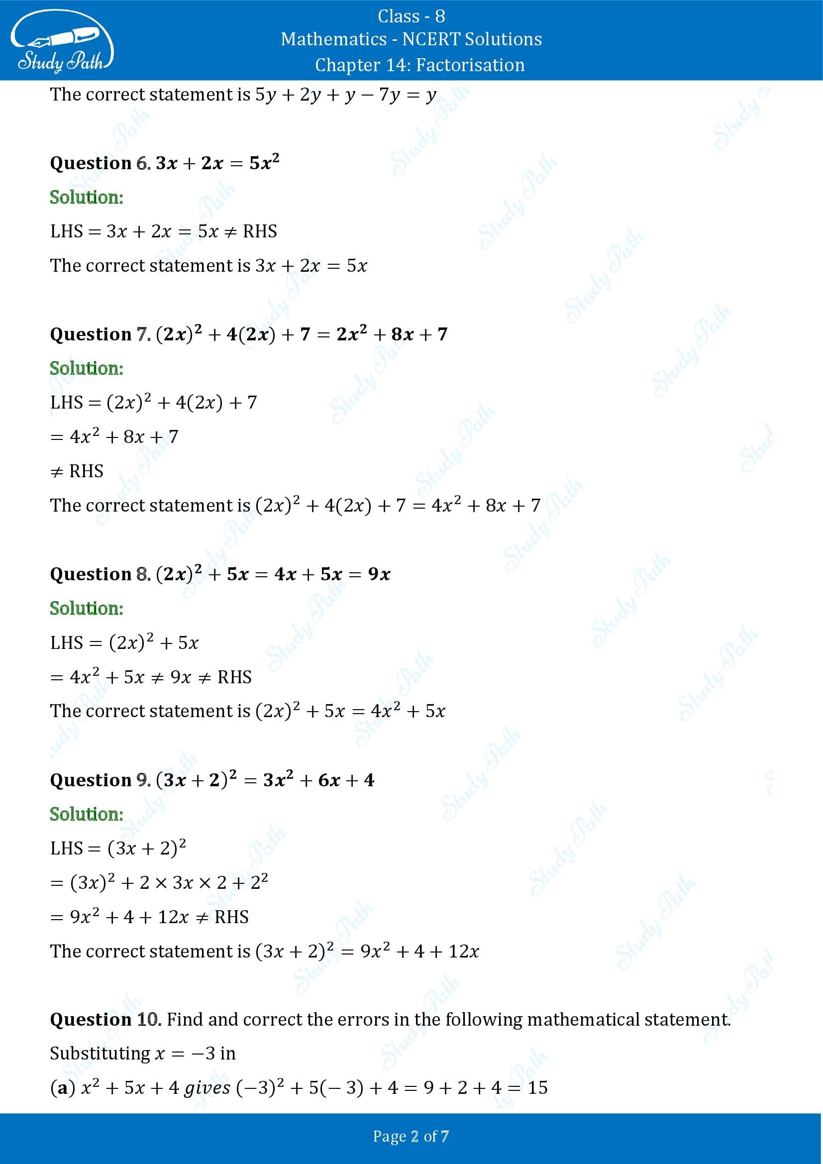 NCERT Solutions for Class 8 Maths Chapter 14 Factorisation Exercise 14.4 00002