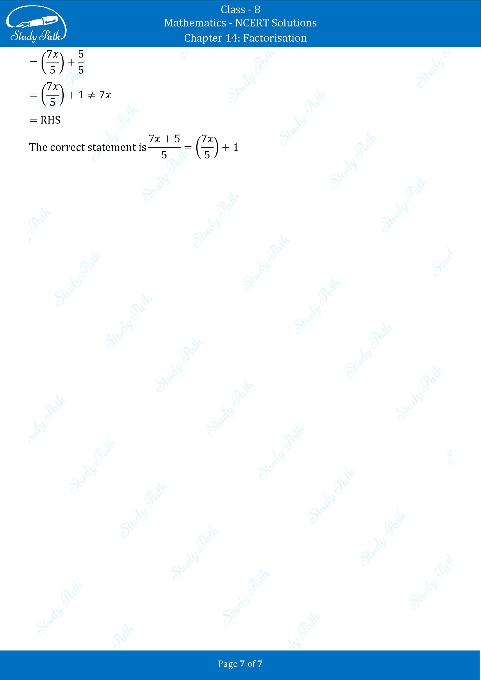 NCERT Solutions for Class 8 Maths Chapter 14 Factorisation Exercise 14.4 00007