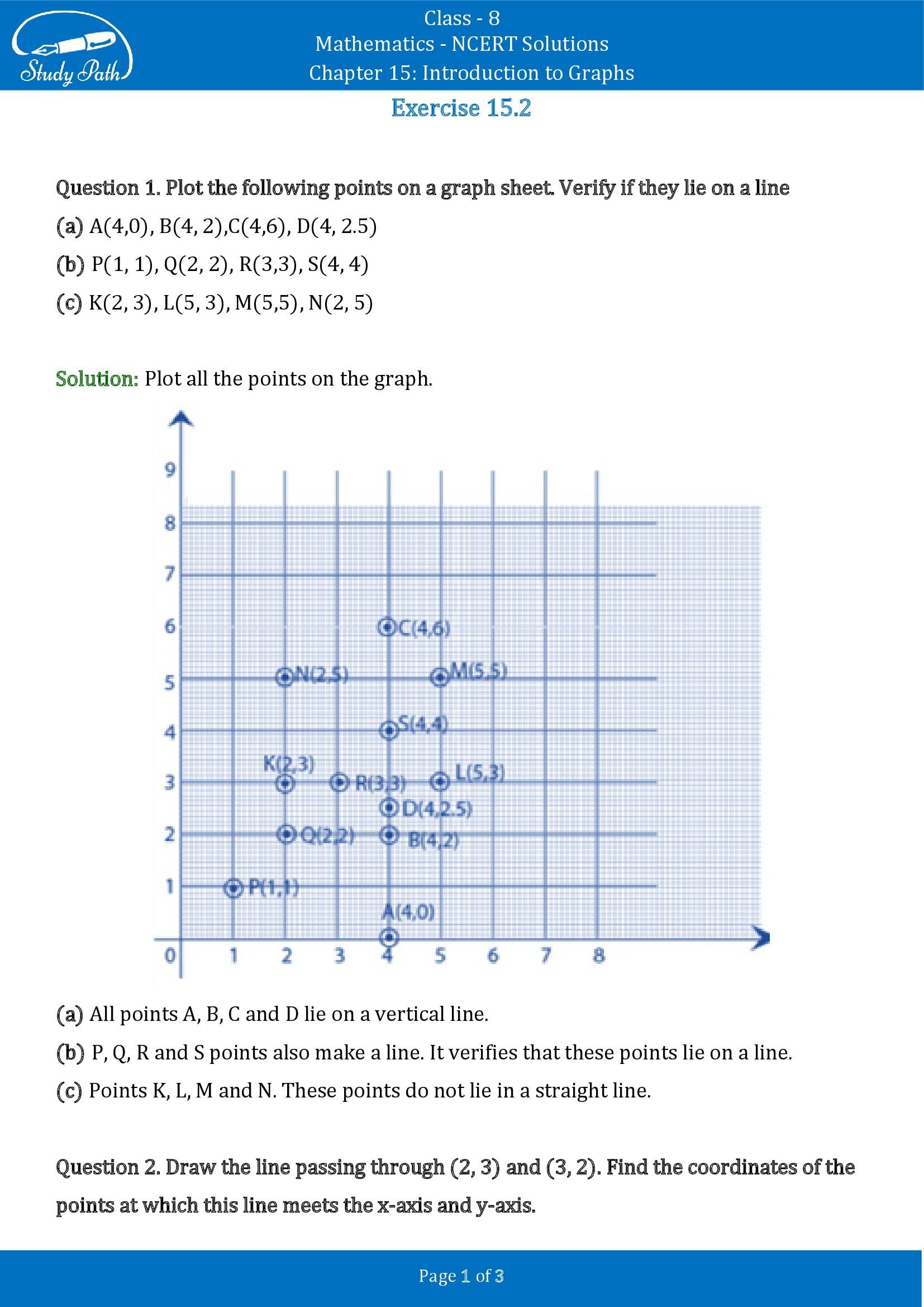 NCERT Solutions for Class 8 Maths Chapter 15 Introduction to Graphs Exercise 15.2 00001