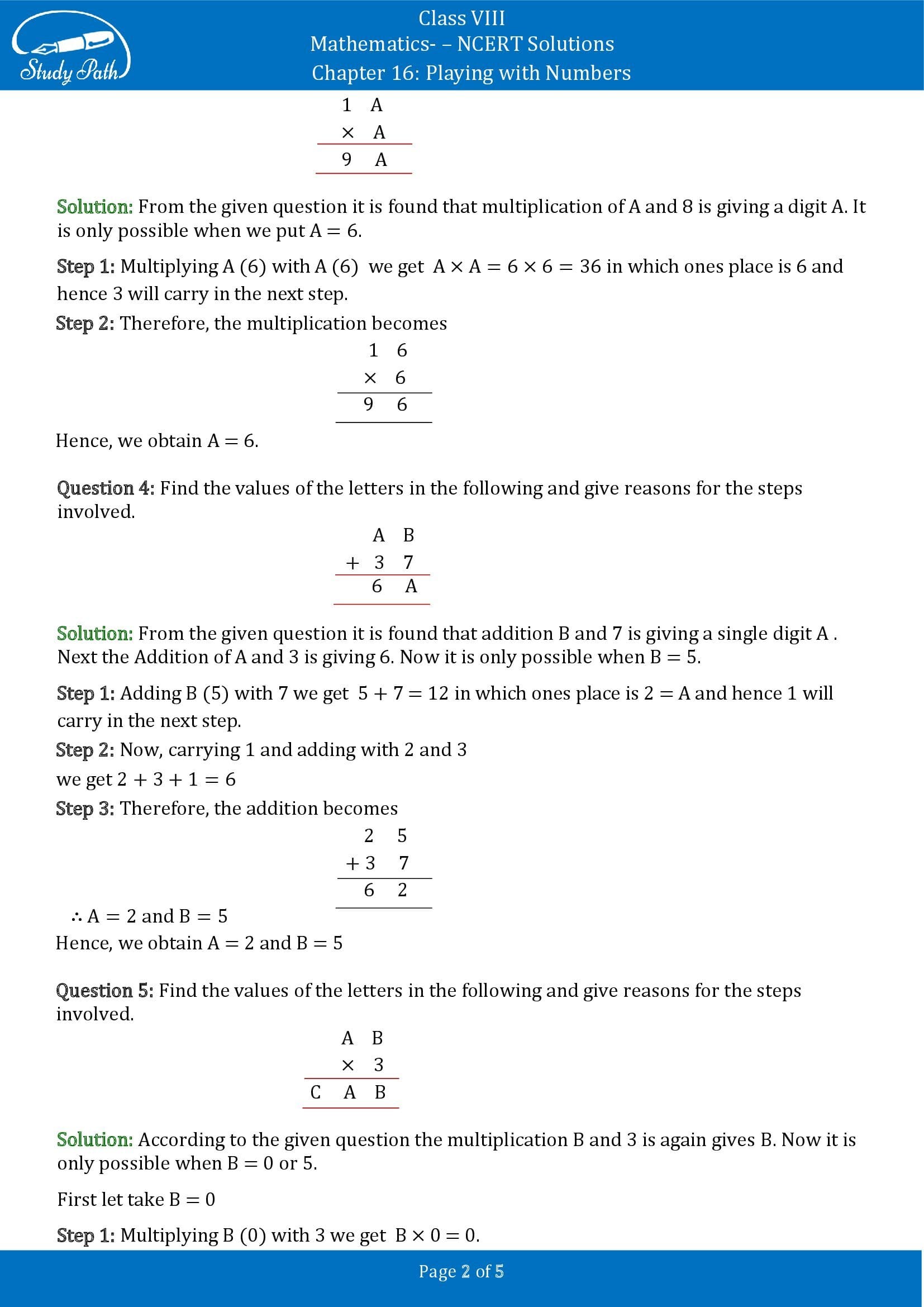 NCERT Solutions for Class 8 Maths Chapter 16 Playing with Numbers Exercise 16.1 00002