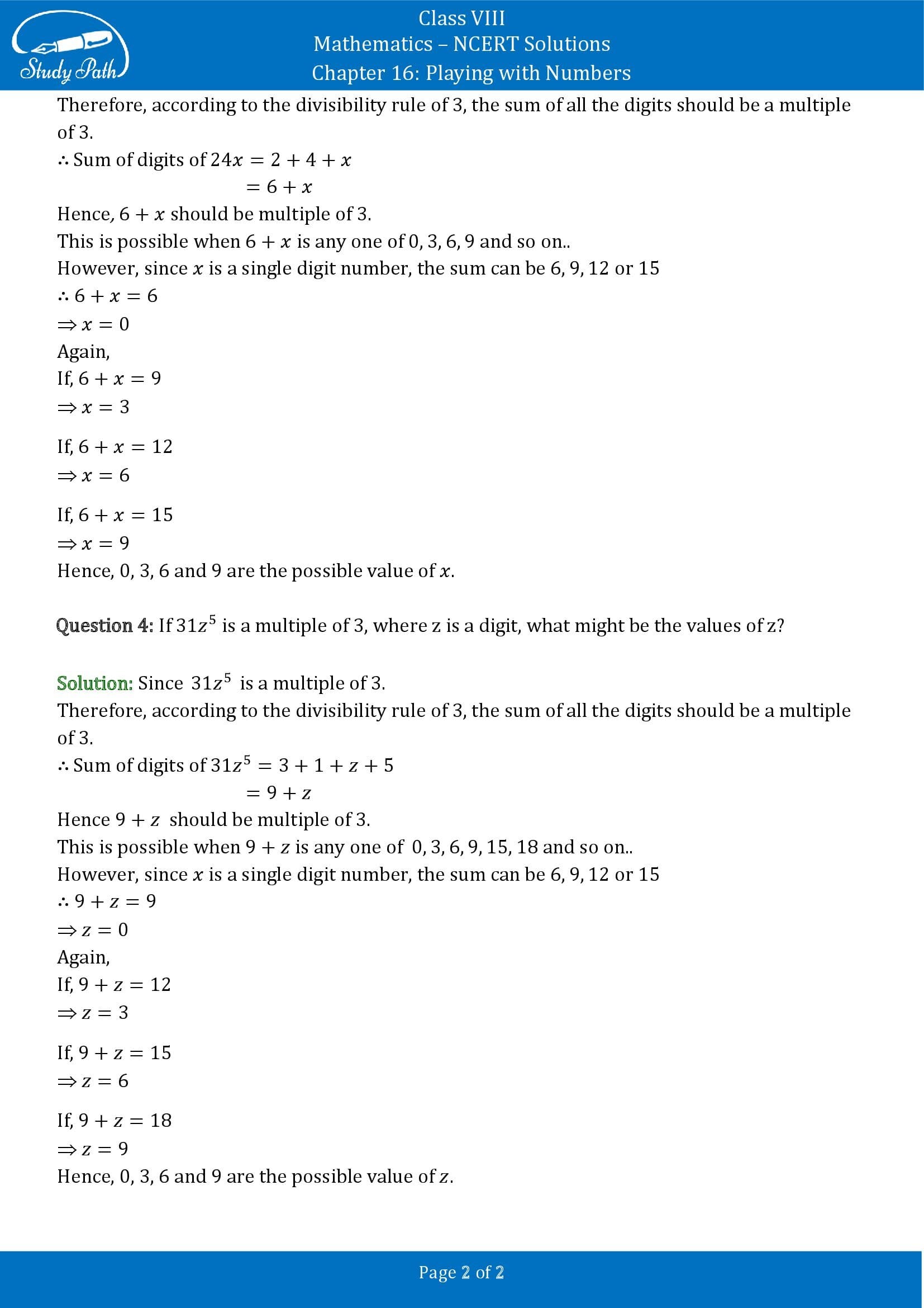 NCERT Solutions for Class 8 Maths Chapter 16 Playing with Numbers Exercise 16.2 00002