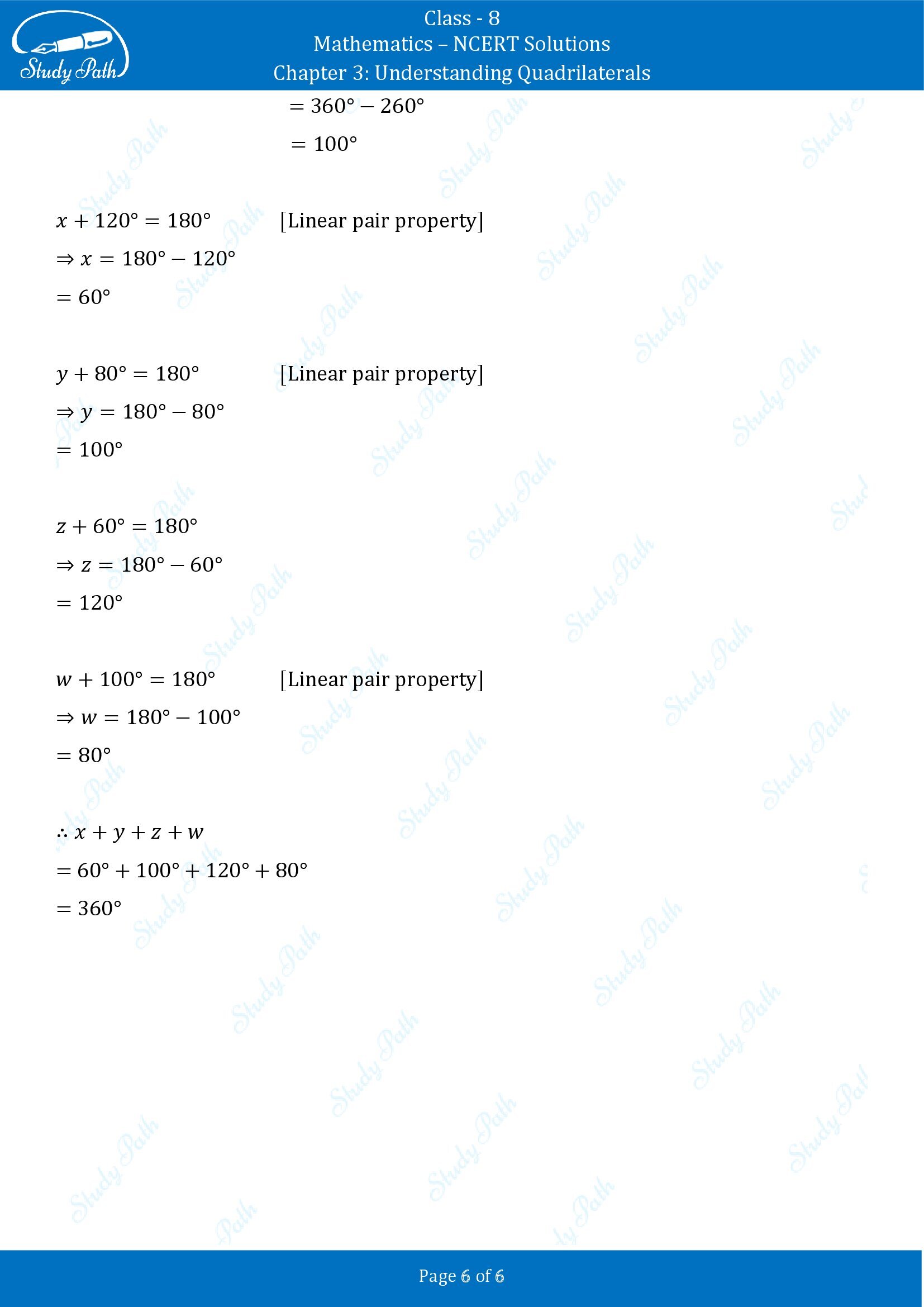 NCERT Solutions for Class 8 Maths Chapter 3 Understanding Quadrilaterals Exercise 3.1 00006